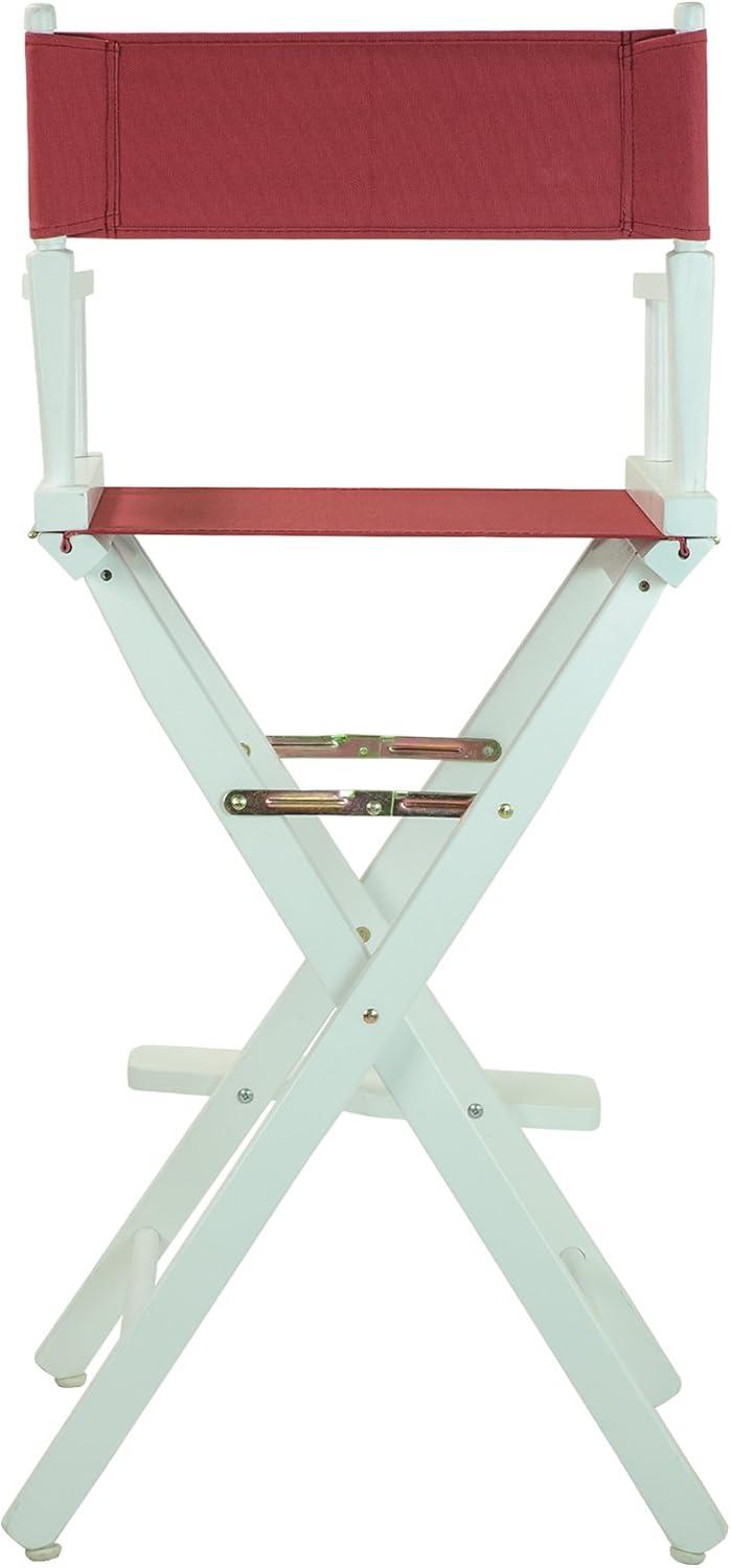 Director's Stool 30 Inch, White Wood Base with Multiple Seat Color Choices