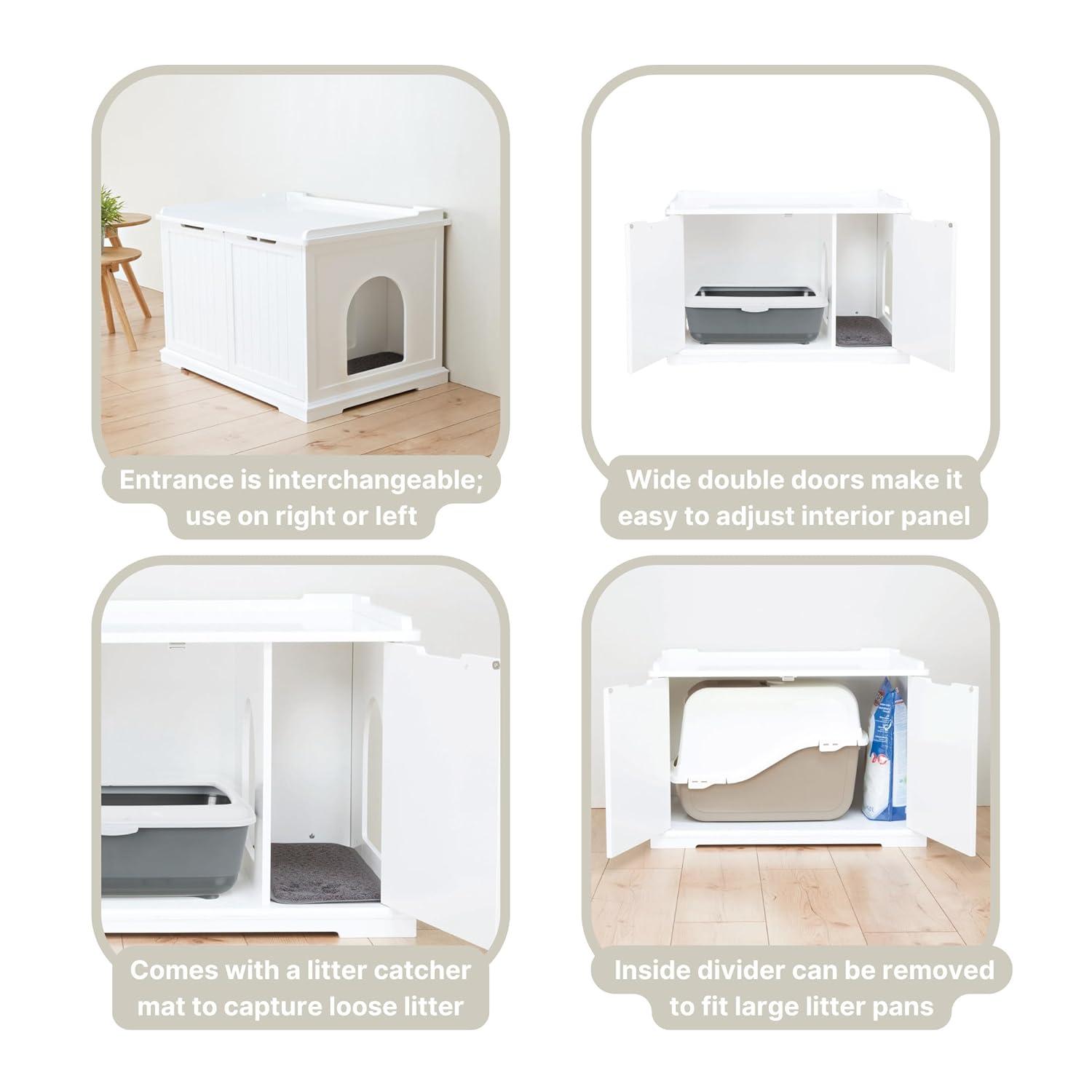TRIXIE TRIXIE XL Furniture Style Litter Box Enclosure and Pet Home, Hidden Cat Litter Box