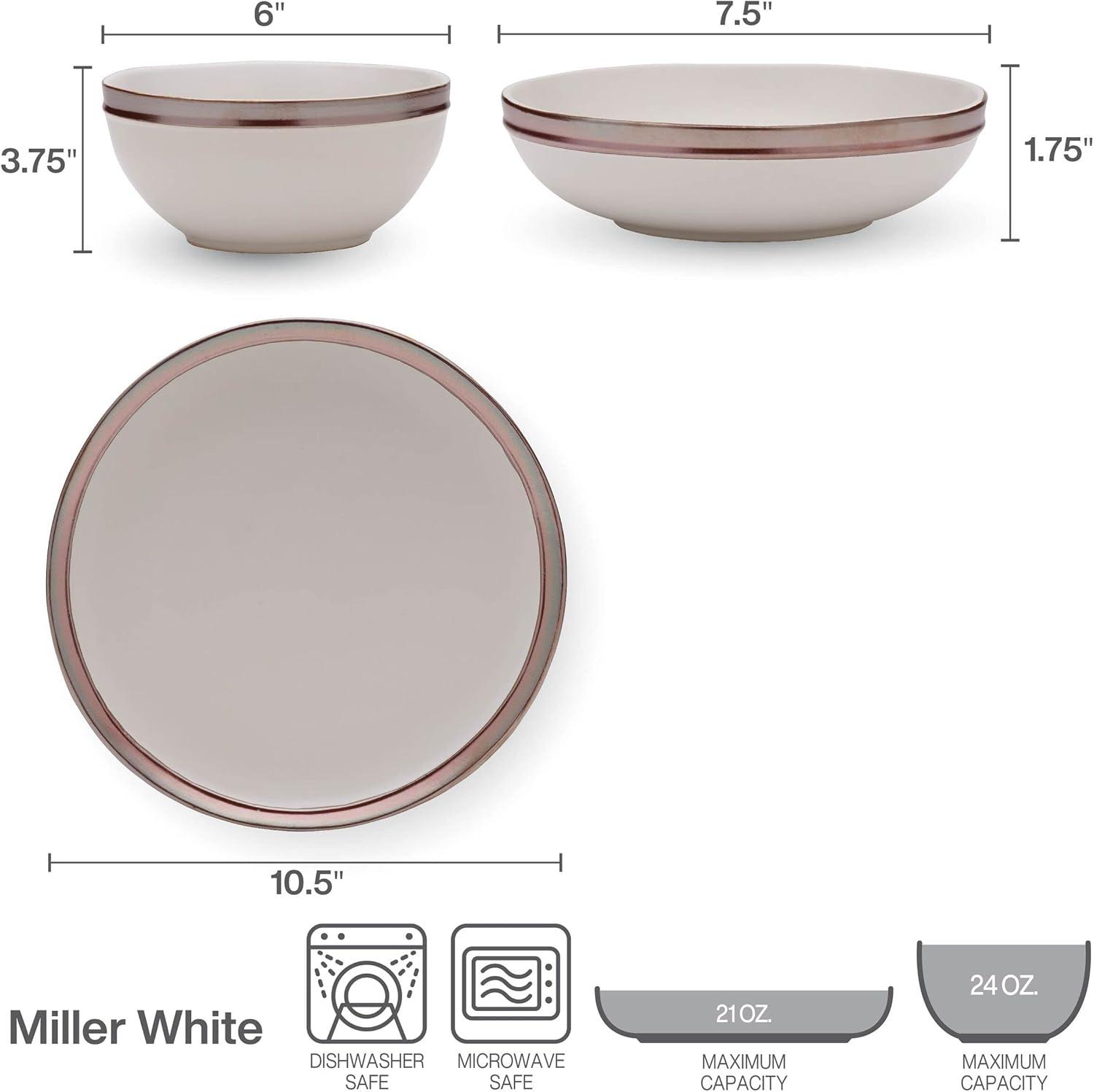 Test-Mikasa Miller White 12-Piece Dinnerware Set