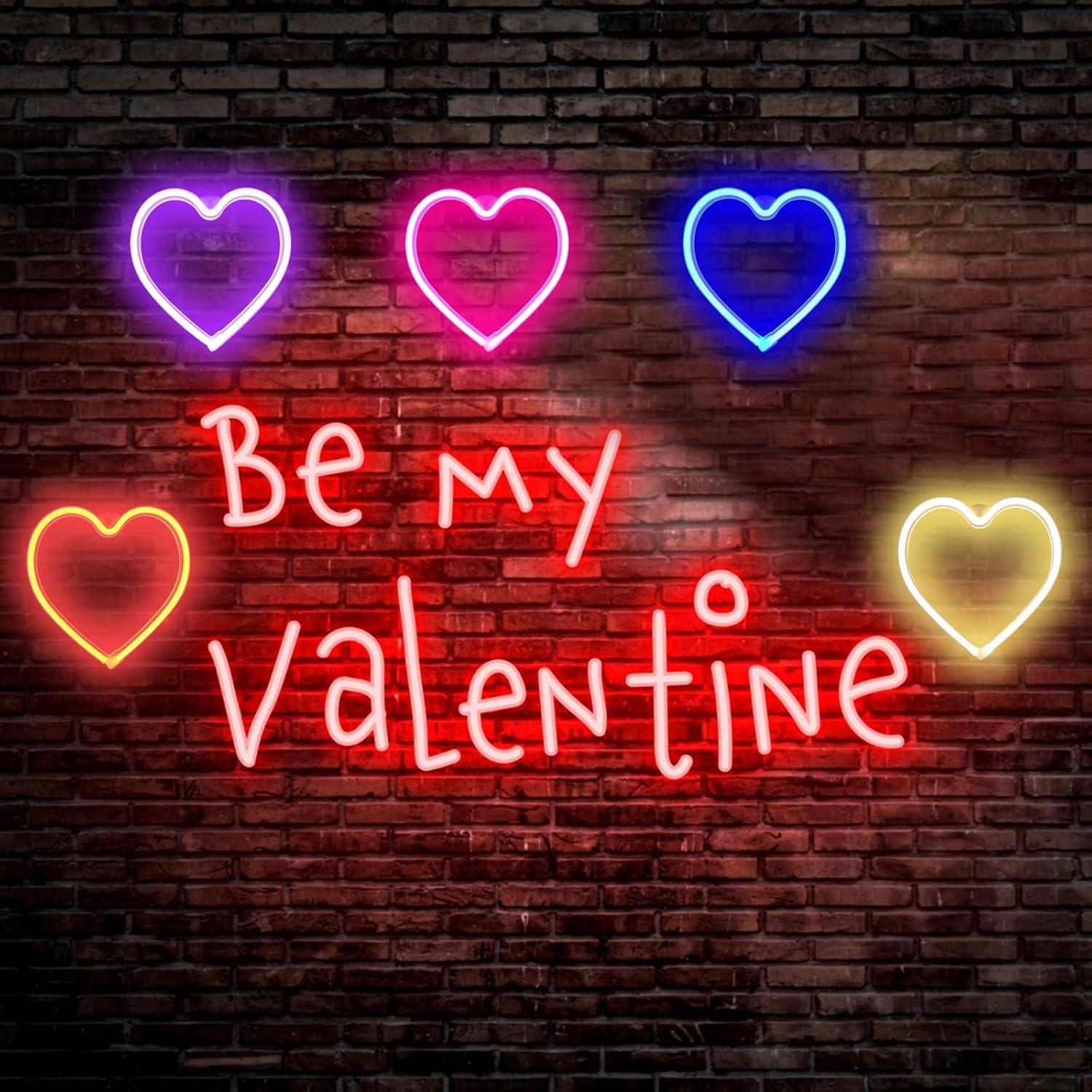 Neon Signs for Wall Decor Love and Heart Pink Neon Lights Signs Powered by USB/Batteries, Acrylic Neon Lights for Girls Kids Bedroom, Wedding, Bar, Christmas Gift, Decoration