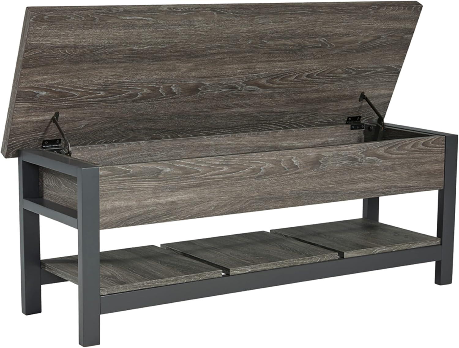 Signature Design by Ashley Casual Rhyson Storage Bench  Brown