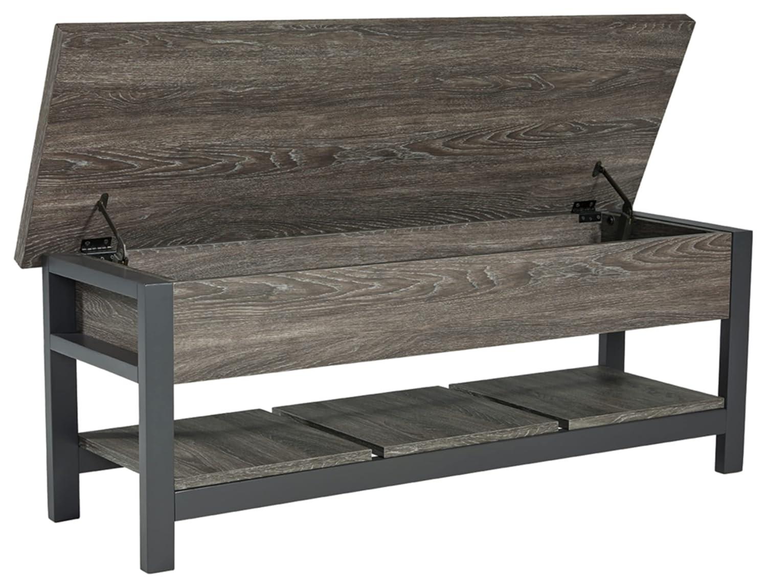 Signature Design by Ashley Casual Rhyson Storage Bench, Brown