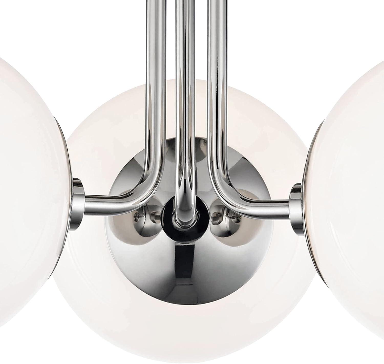 Mitzi Stella 3 - Light Semi-Flush Mount in  Polished Nickel White Shade