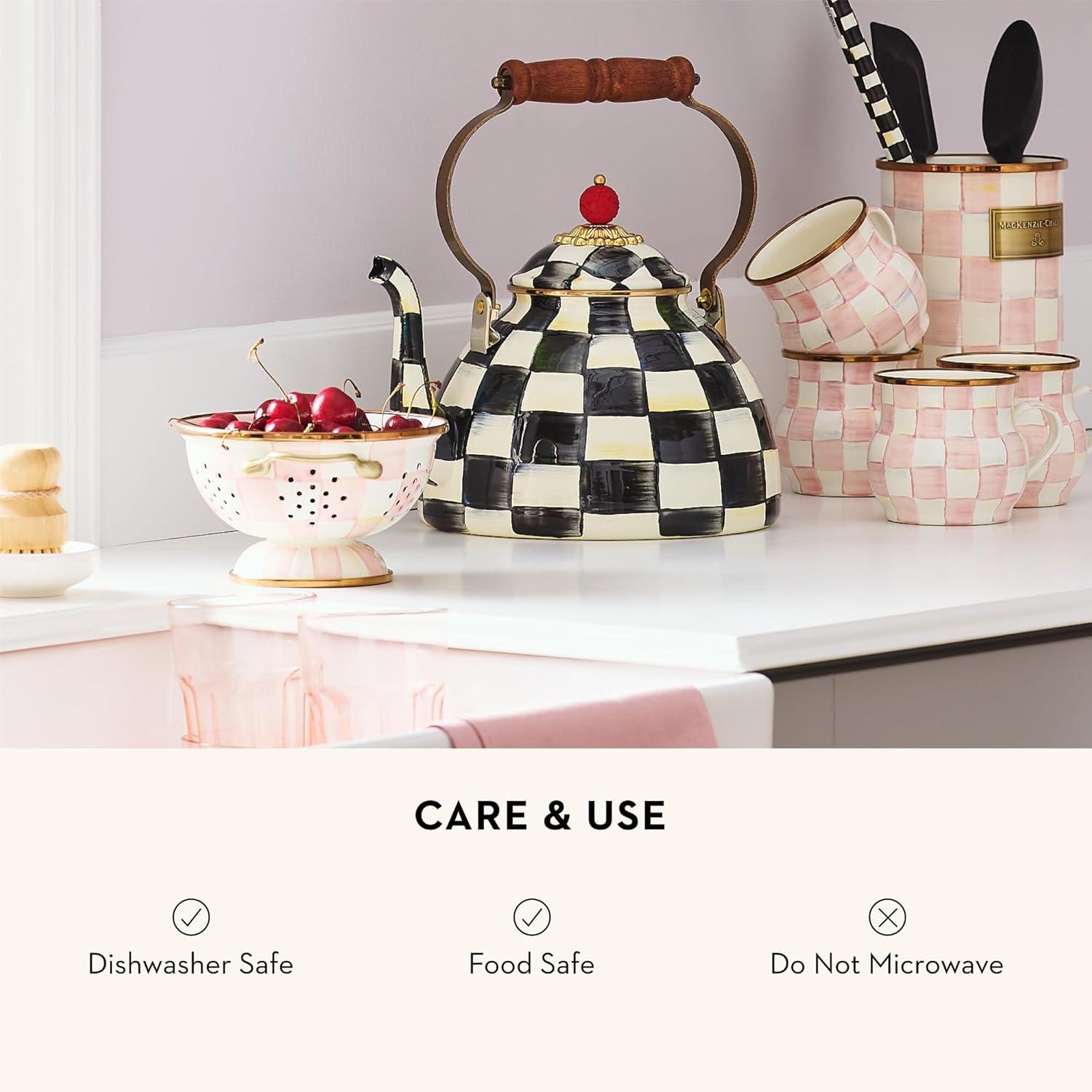 MacKenzie-Childs Rosy Check Colander