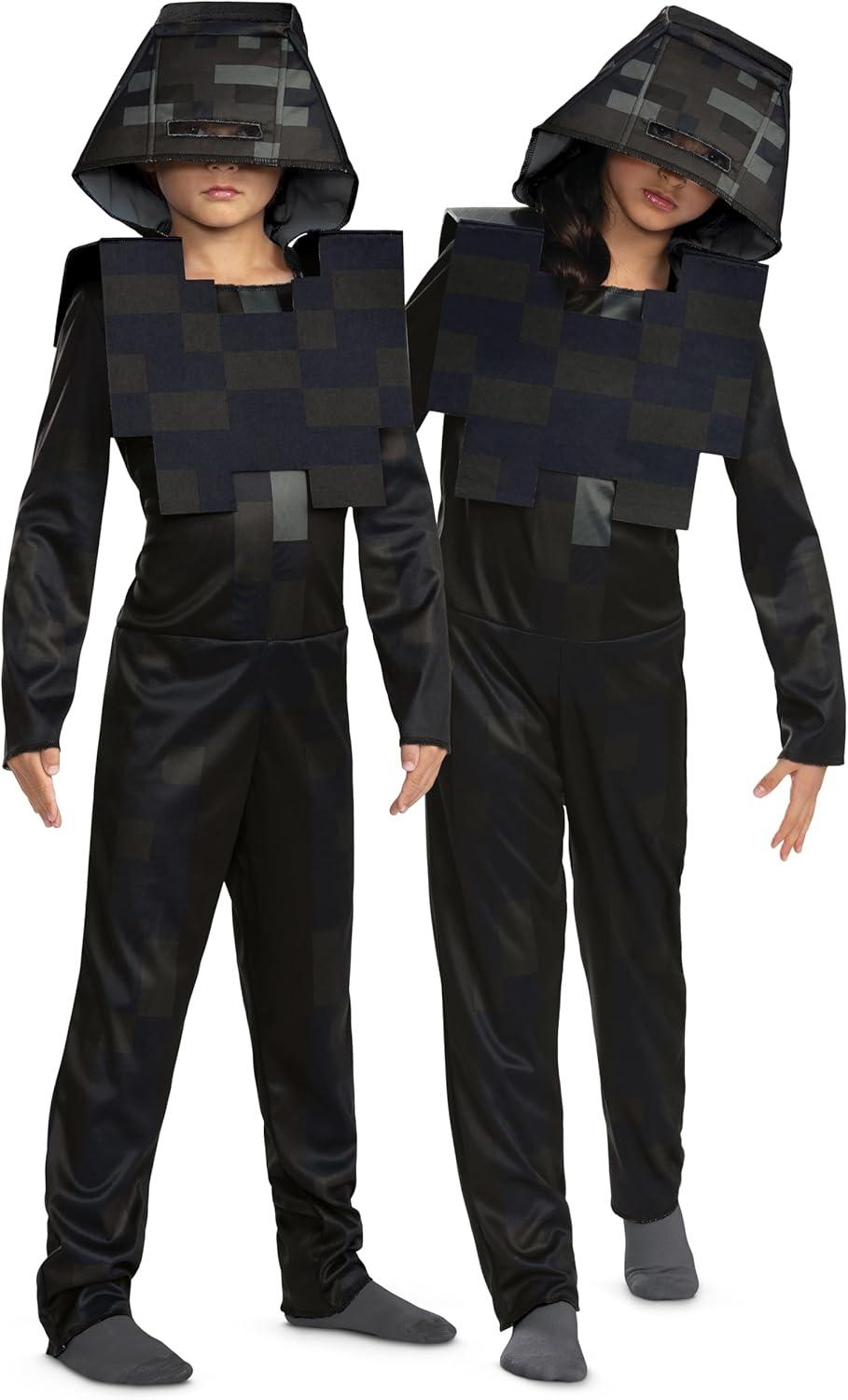Minecraft Wither Skeleton Hooded Jumpsuit Classic Child Costume, Small (4-6)