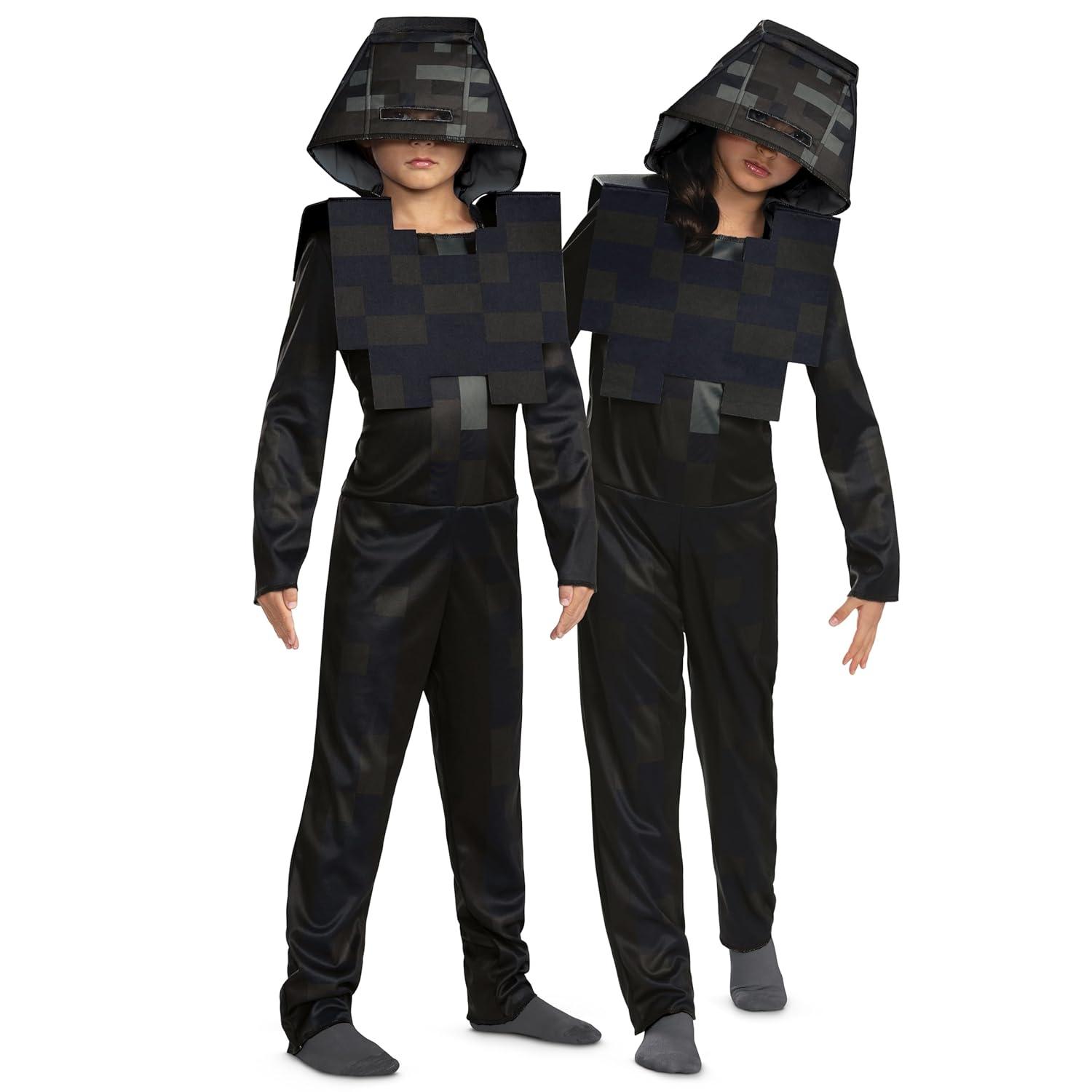 Minecraft Wither Skeleton Hooded Jumpsuit Classic Child Costume, Small (4-6)