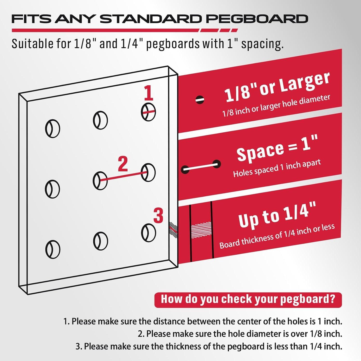 300-Piece Pegboard Hook Set, Pegboard Organizer Accessories for Hanging, Durable Metal Hooks for Tool Organization, Garage, Workshop, and Craft Storage
