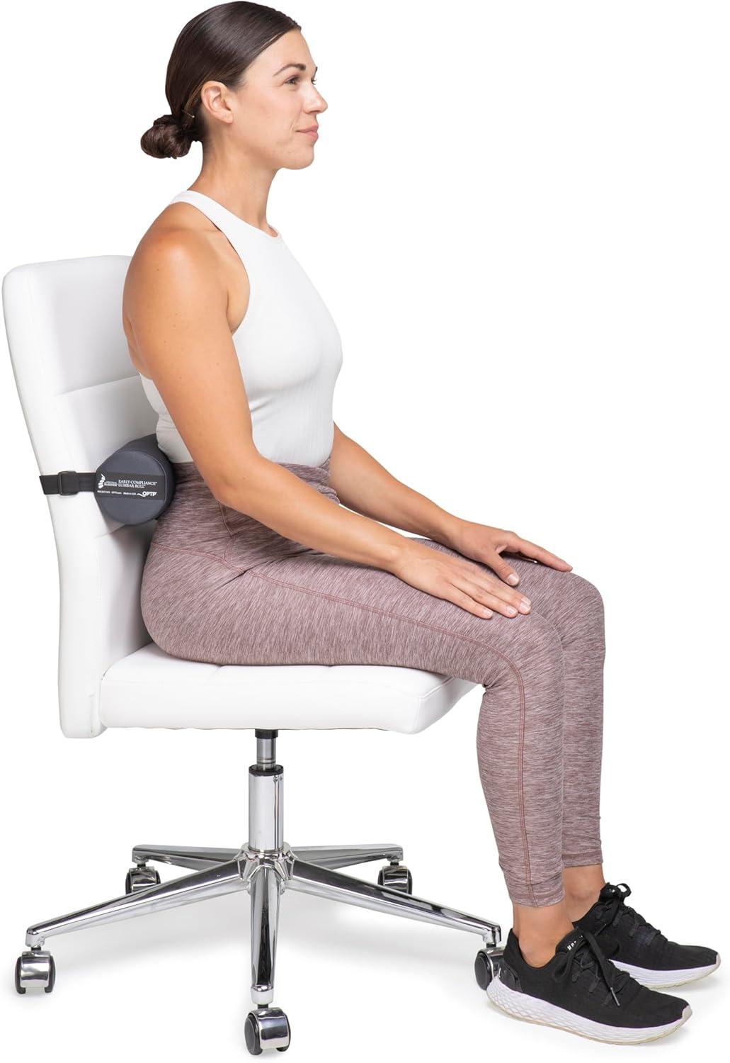 The Original McKenzie Early Compliance Lumbar Roll by OPTP - Lumbar Support For Office Chair, Desk Chair Back Support and Lumbar Support for Car Seats