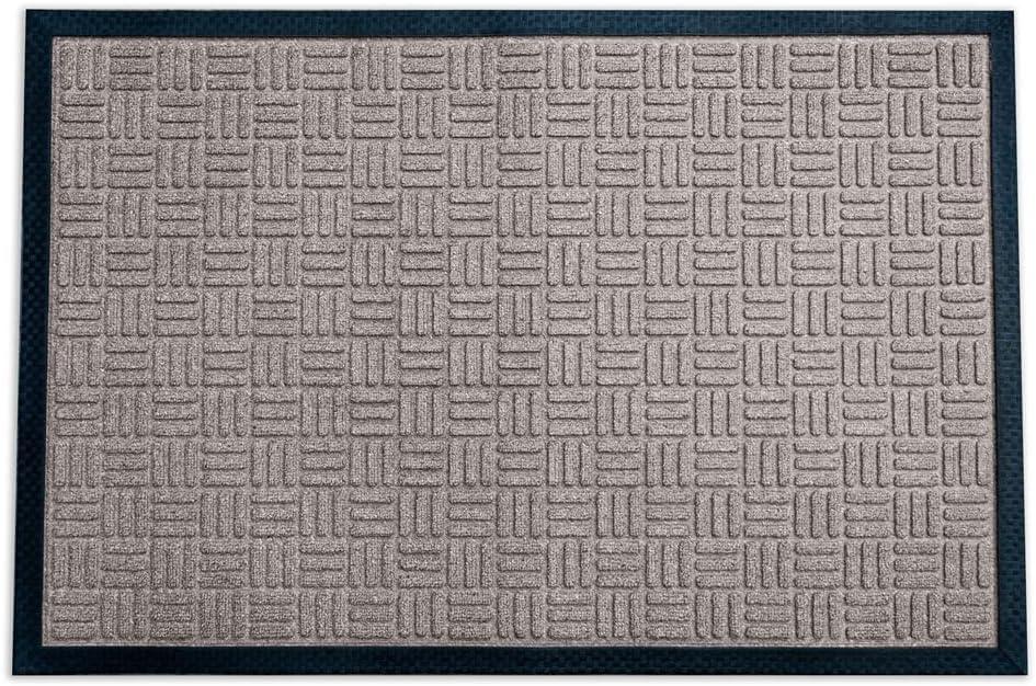 Envelor Door Mat Indoor Outdoor Front Doormat Welcome Mat Low Profile Durable Non-Slip Floor Mat for Entryway, Patio, Garage, Entrance Shoe Scraper, Checker, 24 x 36 Inches - Beige