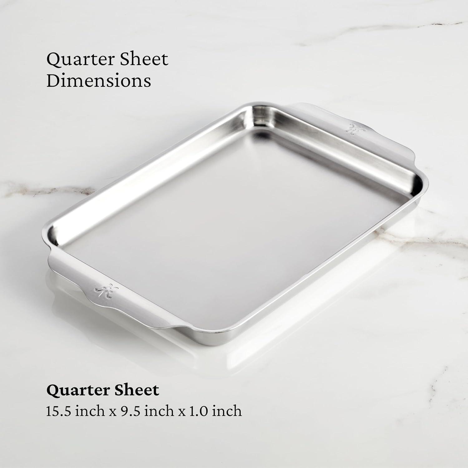 Stainless Steel and Aluminum Baking Sheet Set with Rack