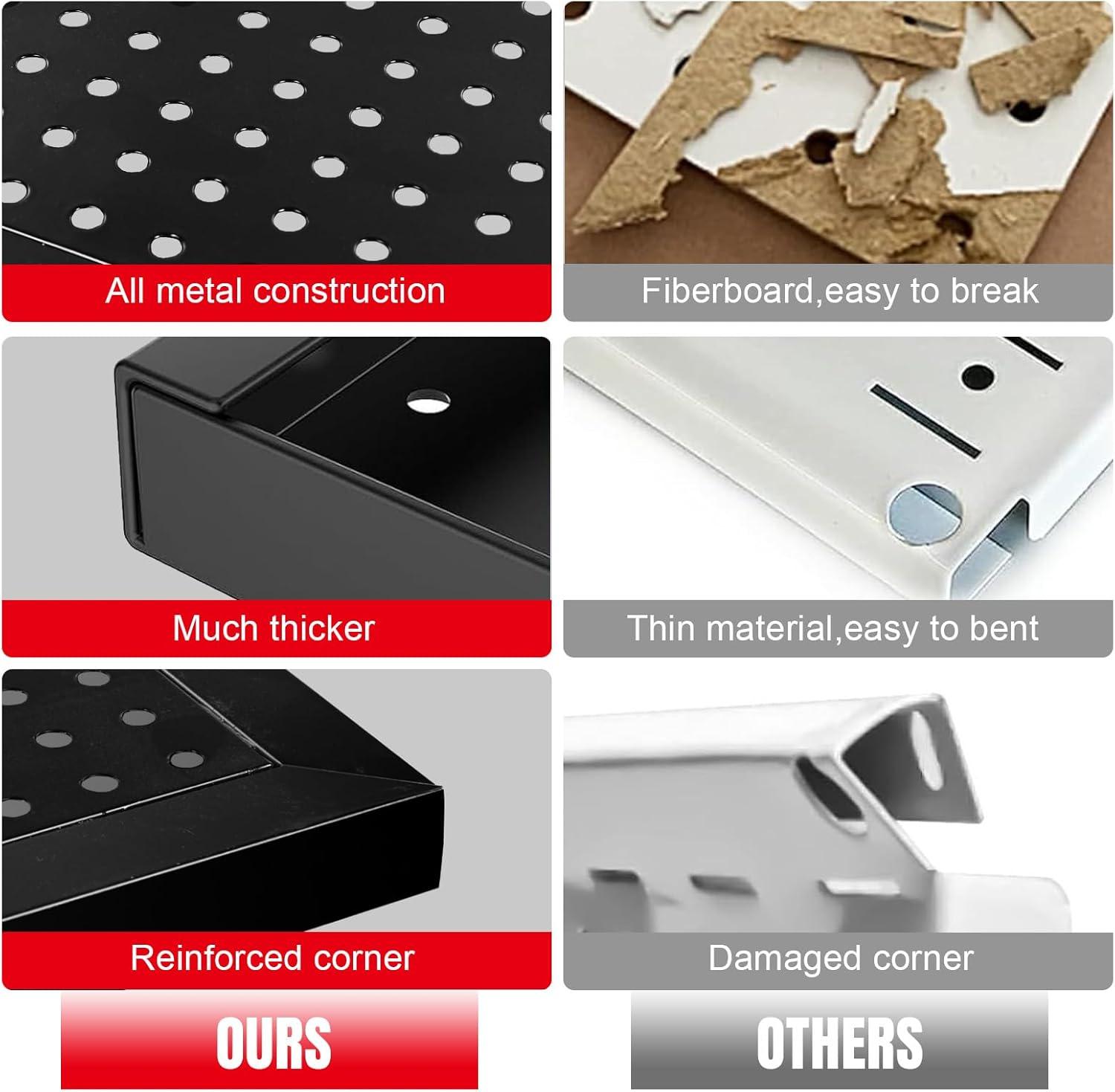 Torin 22 Piece Metal Wall Pegboard Utility Tool Storage System: Modular Pegboard Organizer Board Kit for Optimal Tool Organization in Garage, Workbench, Shop, Shed (Black)