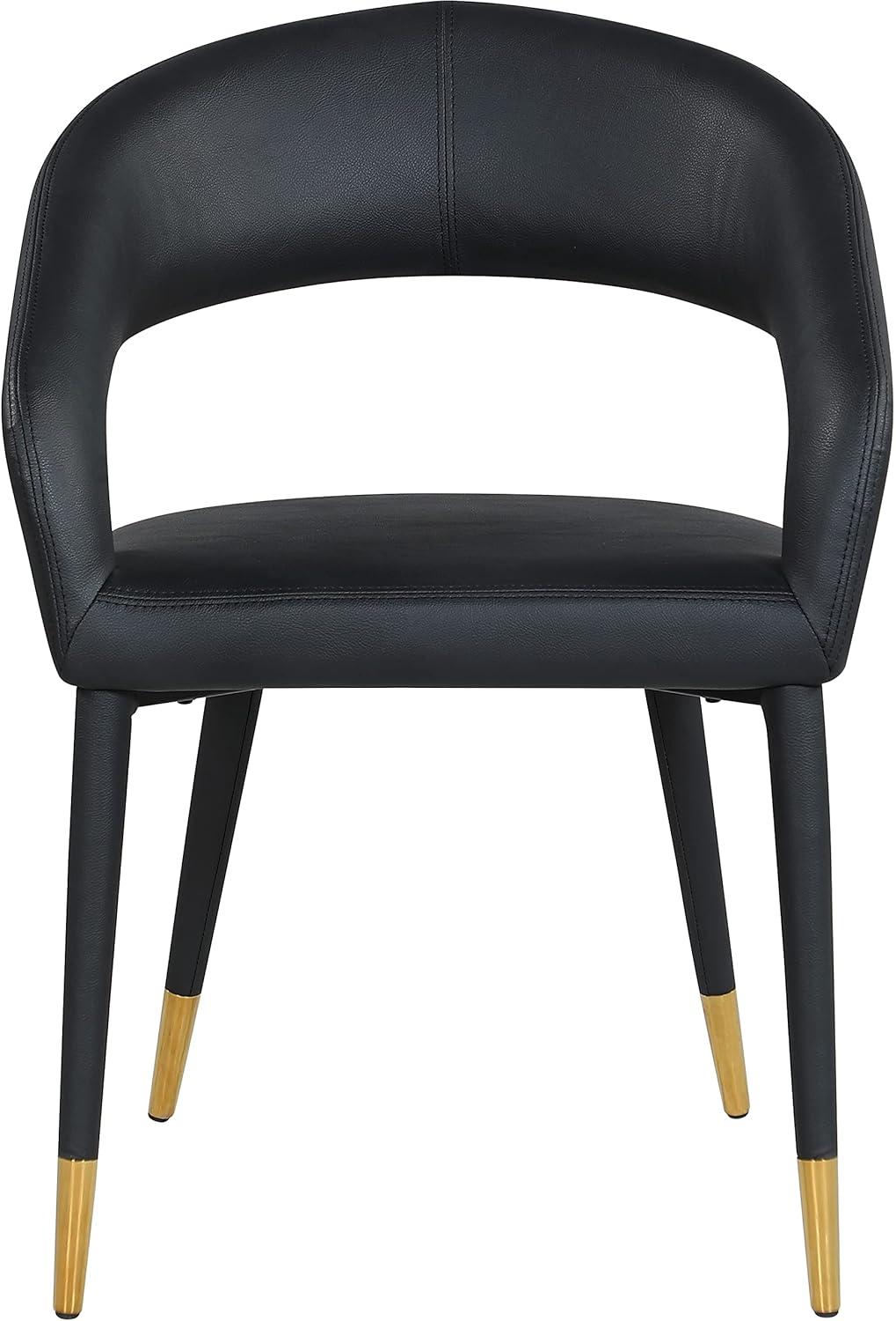 Meridian Furniture,Destiny Black Vegan Leather Dining Chair