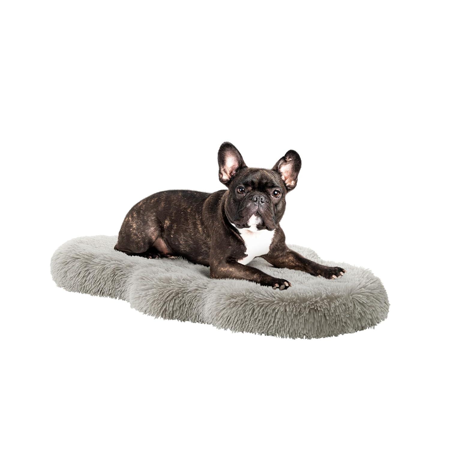 Friends Forever Nala Puprug Faux Fur Orthopedic Dog Bed with Foam, Pup Faux Fur Rug with Removable Bed Cover
