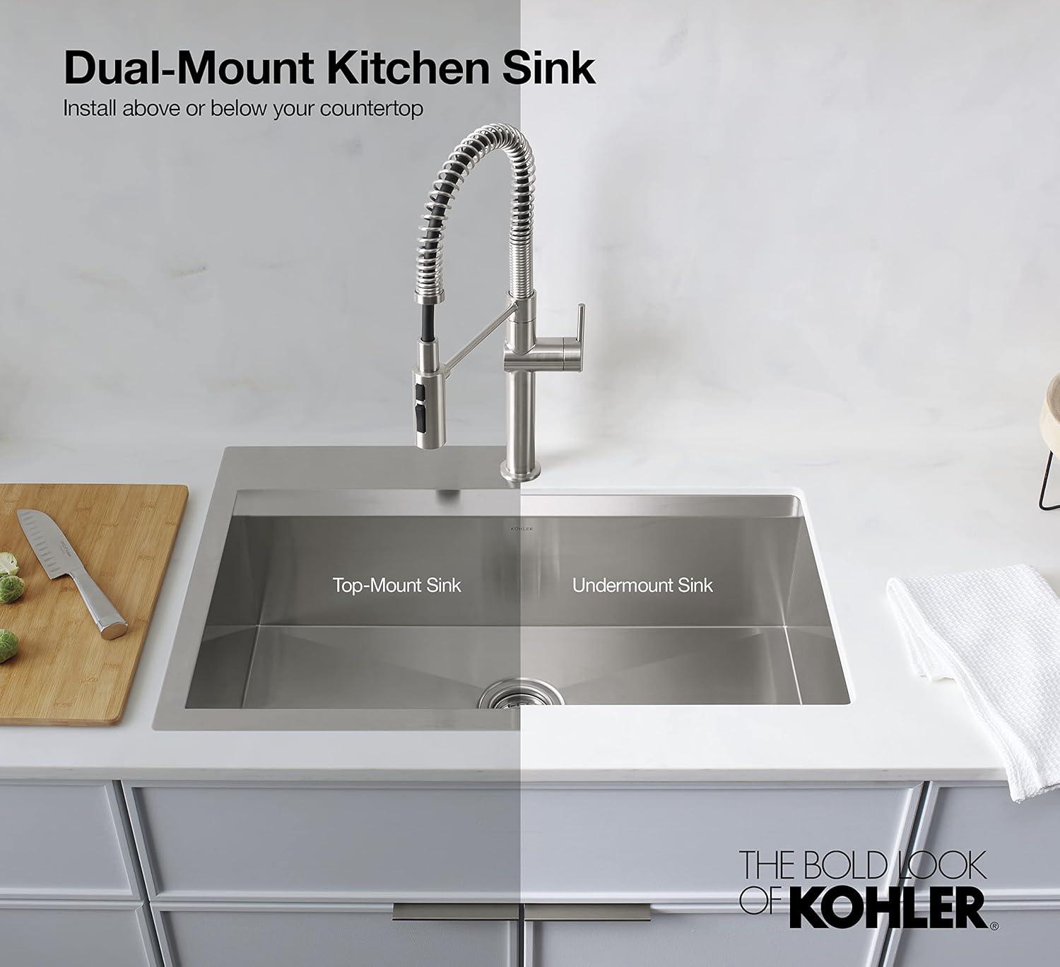 Task27-In X 22-In Top-Mount/Undermount Single-Bowl Workstation Kitchen Sink With Accessories