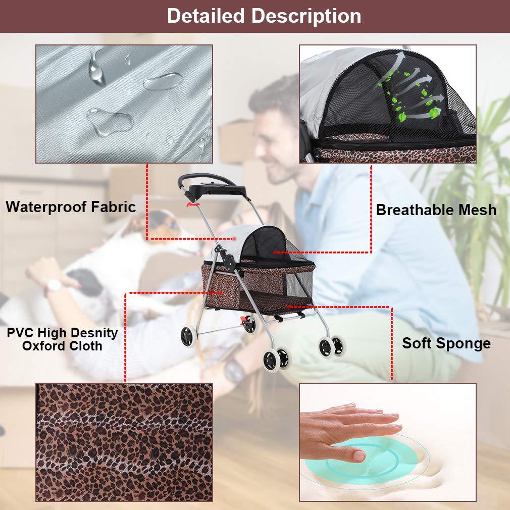 BestPet Foldable Pet Jogger Stroller