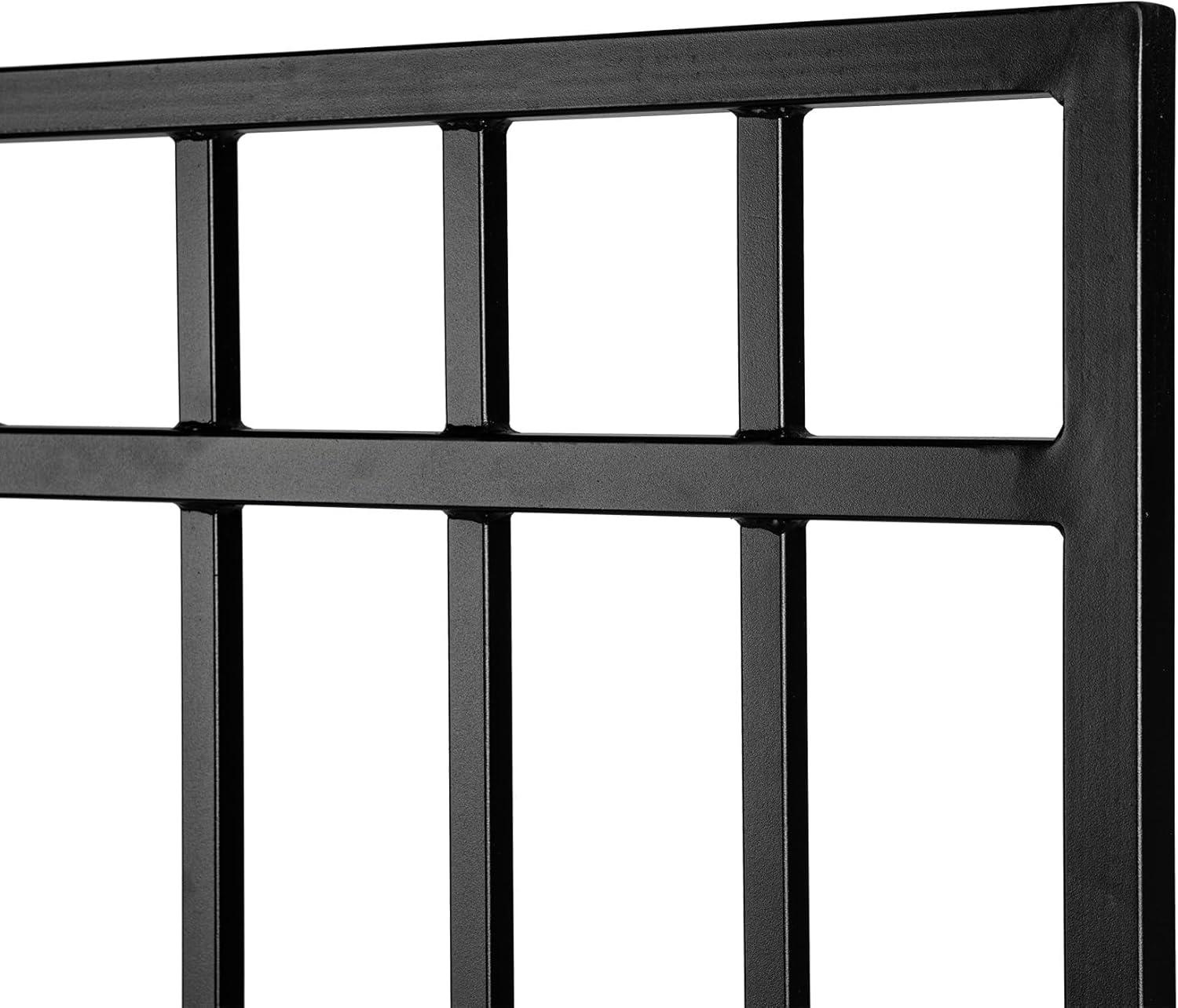 Nuvo Iron 5-ft H x 6-ft W Textured black finish Galvanized steel Containment Gate Spaced picket Fence panel