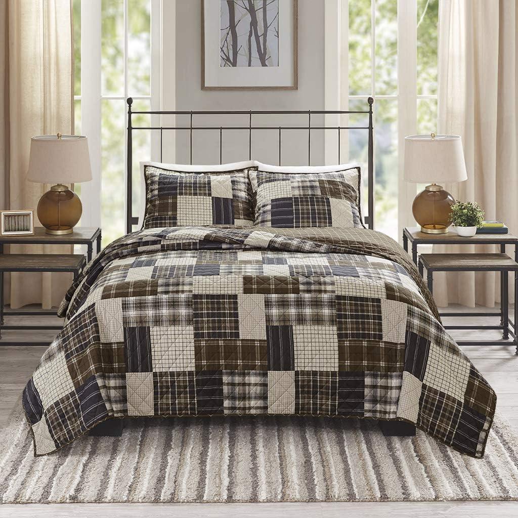 Timber 3 Piece Reversible Printed Quilt Set