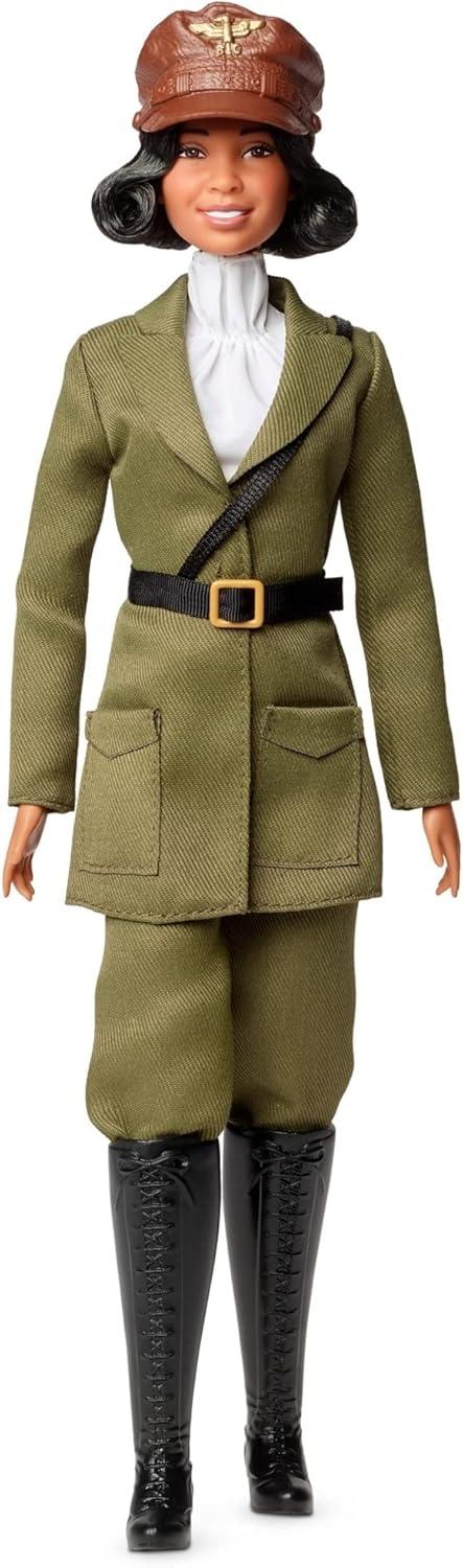 Bessie Coleman Collectible Doll with Aviator Suit and Helmet