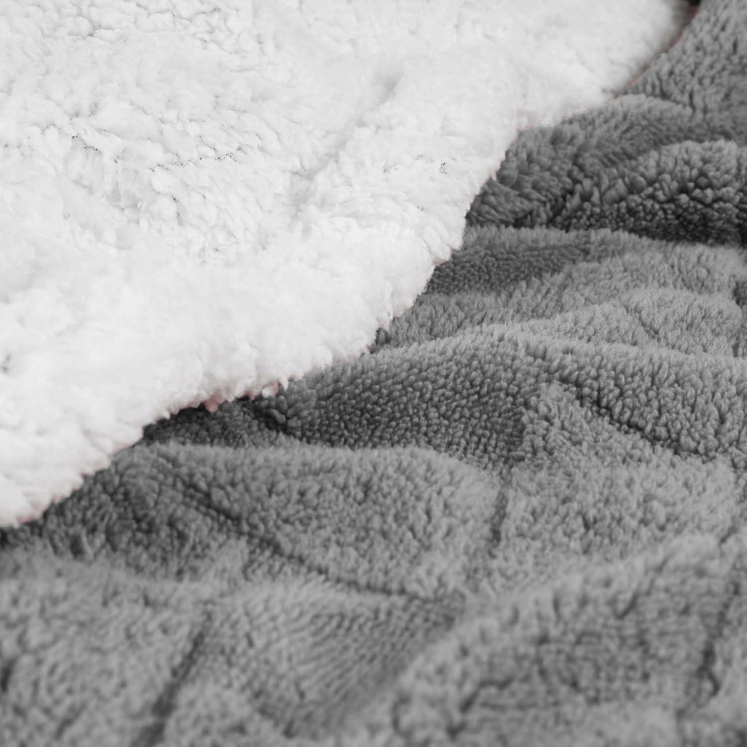 Platinum King Reversible Fleece Sherpa Blanket