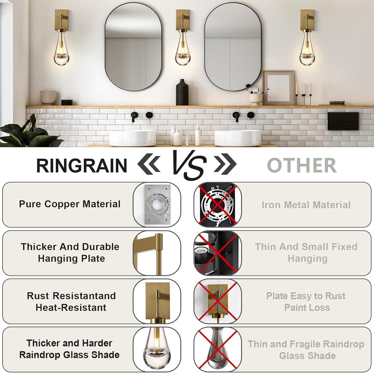 17 Stories Raindrop Thick Crystal Arm Wall Sconce (Set of 2)