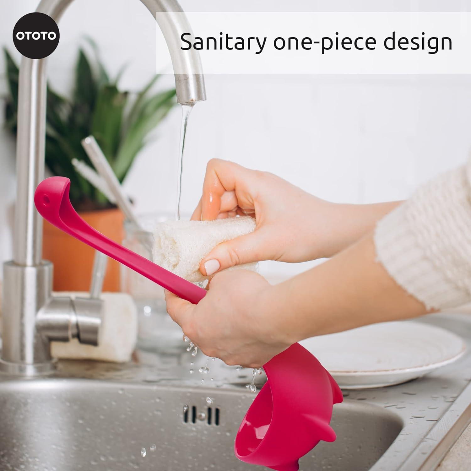 Ototo Jumbo Nessie Ladle Purple: Ergonomic BPA-Free Plastic, Dishwasher-Safe, 5.9 Volume, 8.69" Handle, 1 Piece