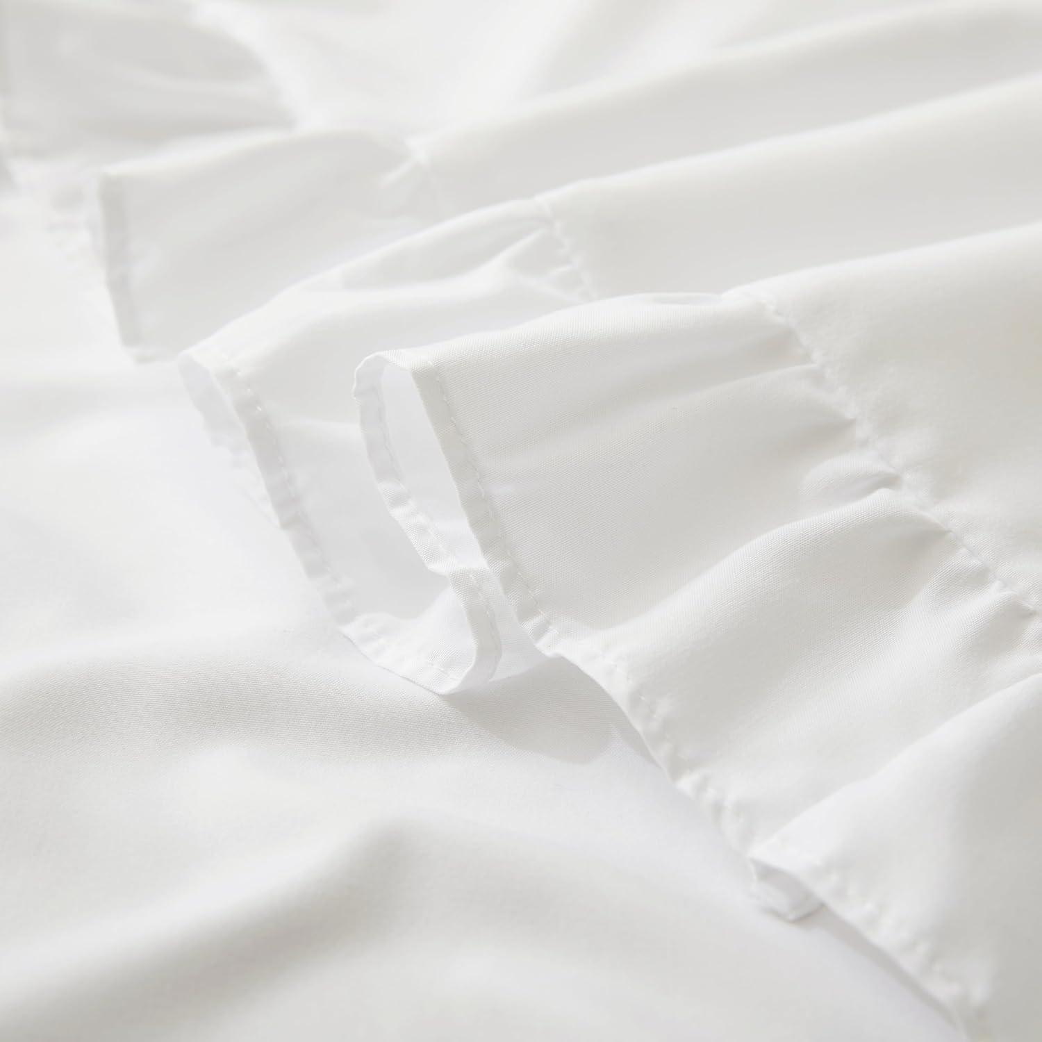 White Cotton Ruffled Standard/Queen Pillowcases Set of 2