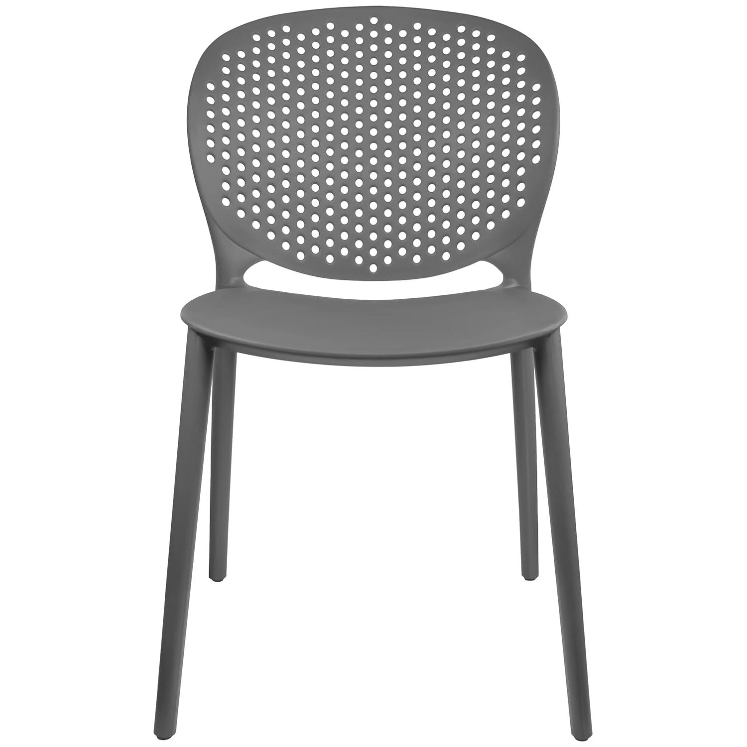 2xHome Outdoor Stacking Dining Side Chair (Set of 2)