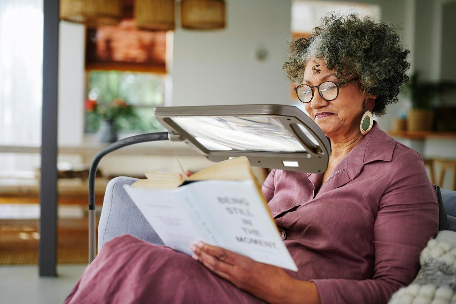 daylight24 Lámpara de Pie Lupa de Página Completa Bronce