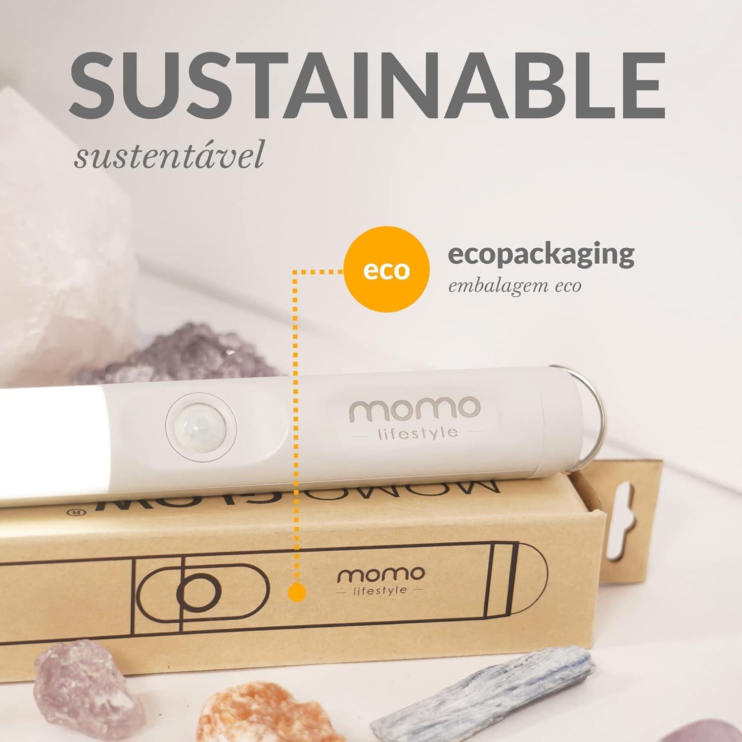 Barra de Luz con Sensor de Movimiento con Batería Recargable Moderno Armario Inalámbrico Portátil Luz momo Glow de Momo Lifestyle