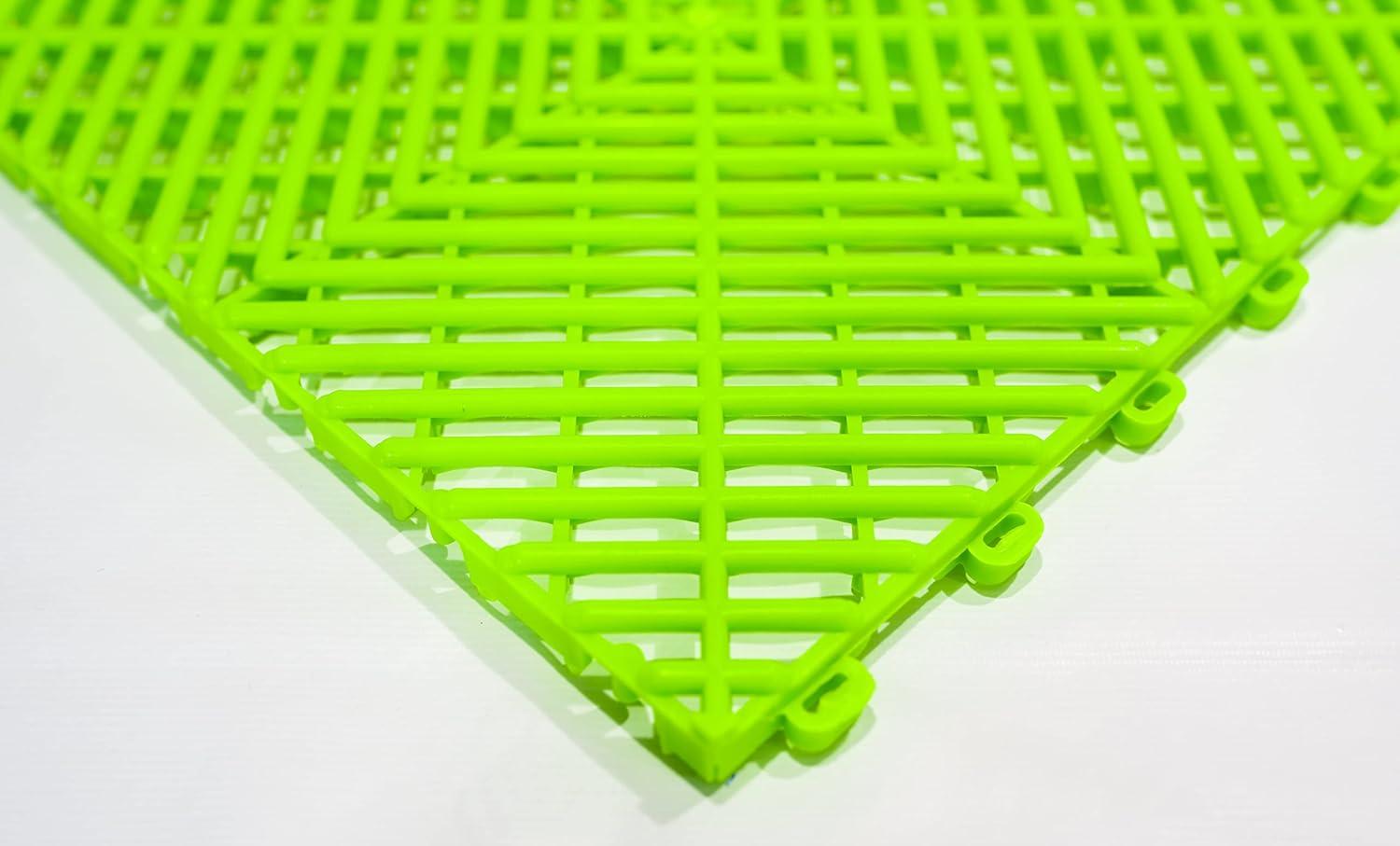 12"x12" Green PVC Floor Tile, for Garage