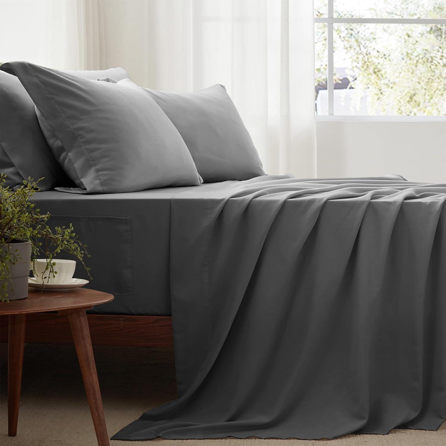 Sweet Home Collection All Season Bed-in-A-Bag 5pc/7pc Solid Color Comforter & Sheet Set Ultra Soft Bedding by Sweet Home Collection