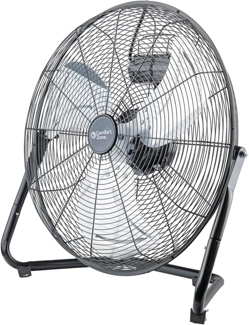 Comfort Zone 20"  Heavy-Duty All Metal Industrial Floor Fan