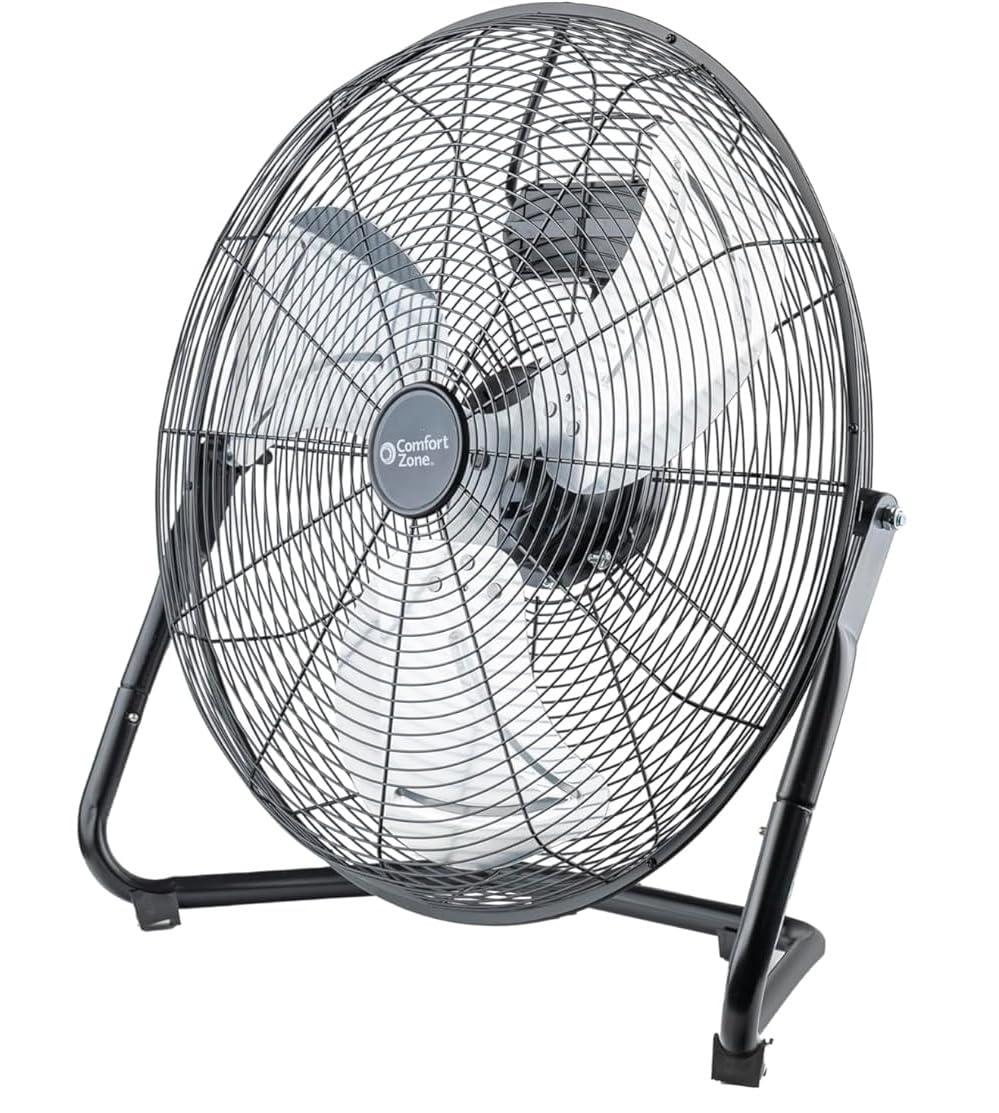 Comfort Zone 20"  Heavy-Duty All Metal Industrial Floor Fan