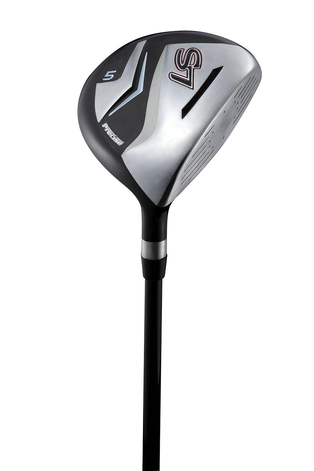 Precise S7 Men's Complete 18 Piece Right Handed Golf Clubs Package Set w/ Titanium Driver, Red Model, Tall Size
