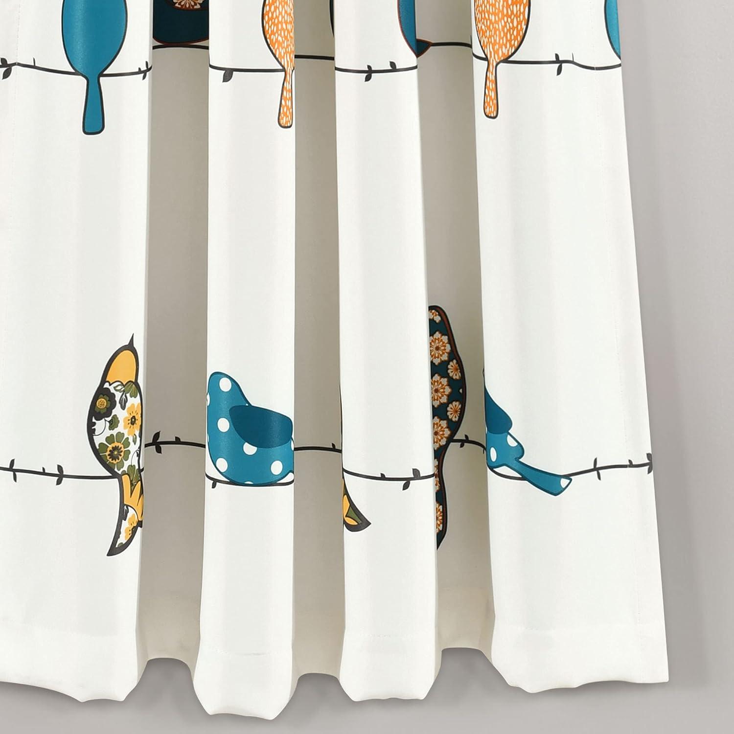 Set of 2 Rowley Birds Light Filtering Window Curtain Panels - Lush Décor