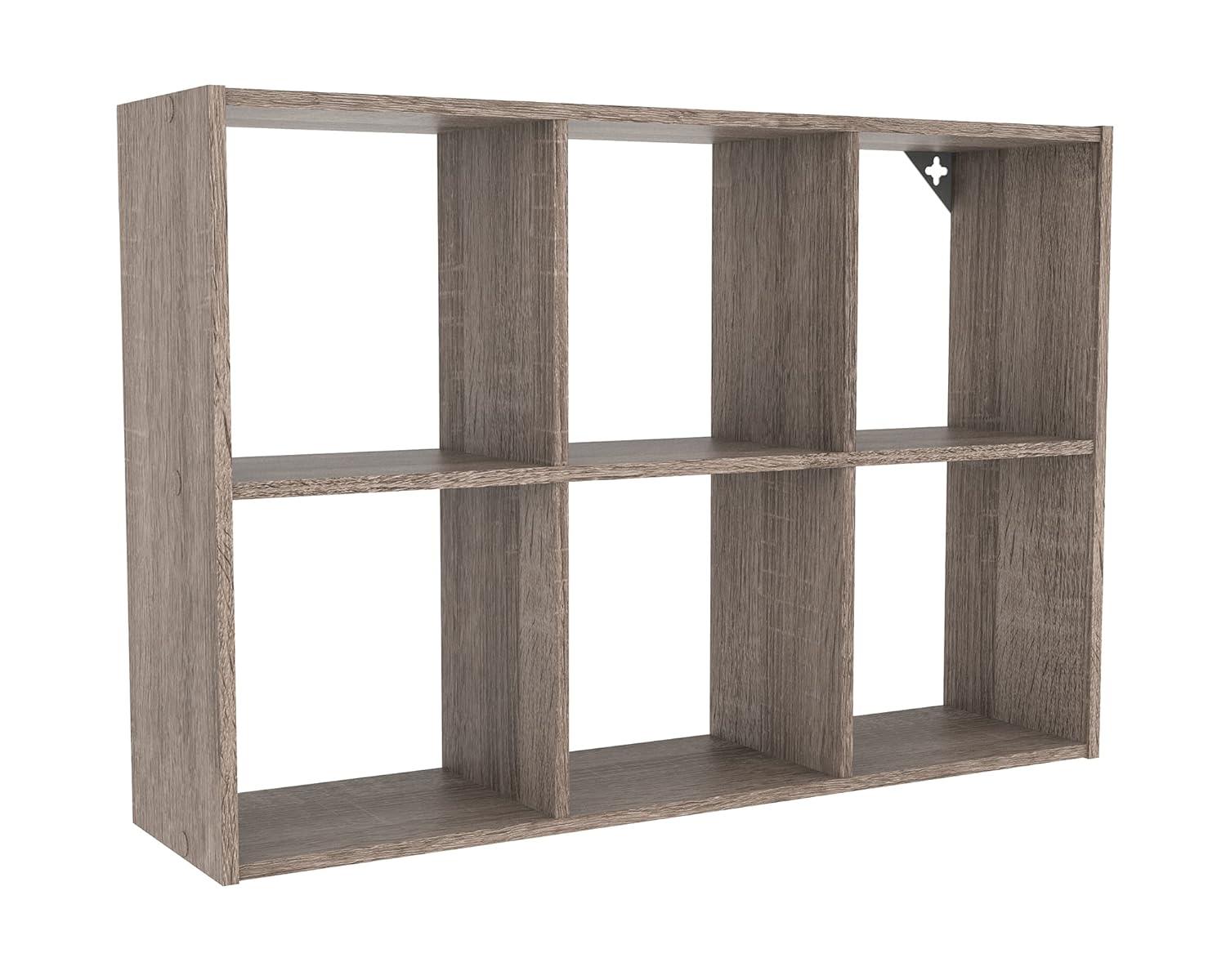 Mini 6-Cube Desktop or Wall Mounted Bookcase