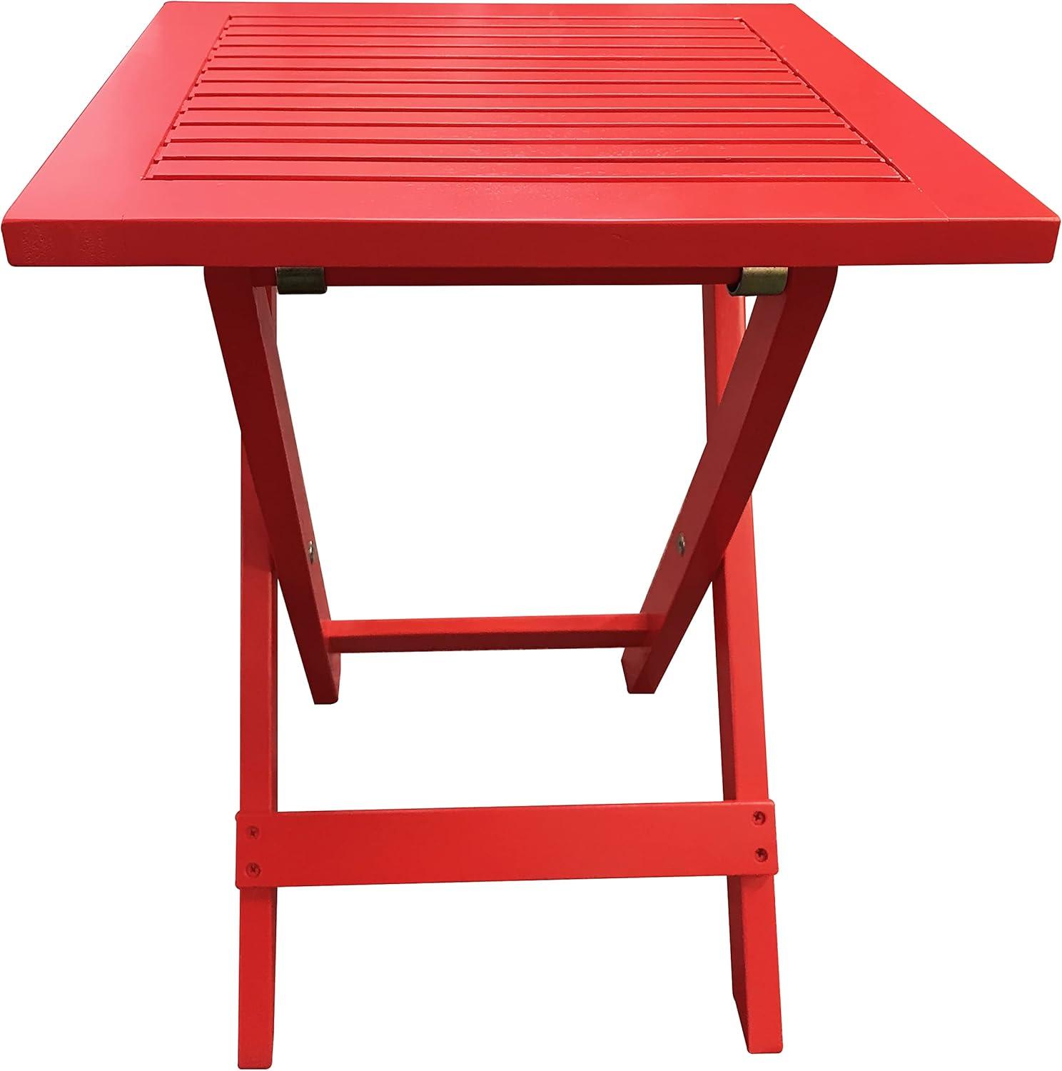 HElectQRIN TX 39013 Red Folding Adirondack Side Table