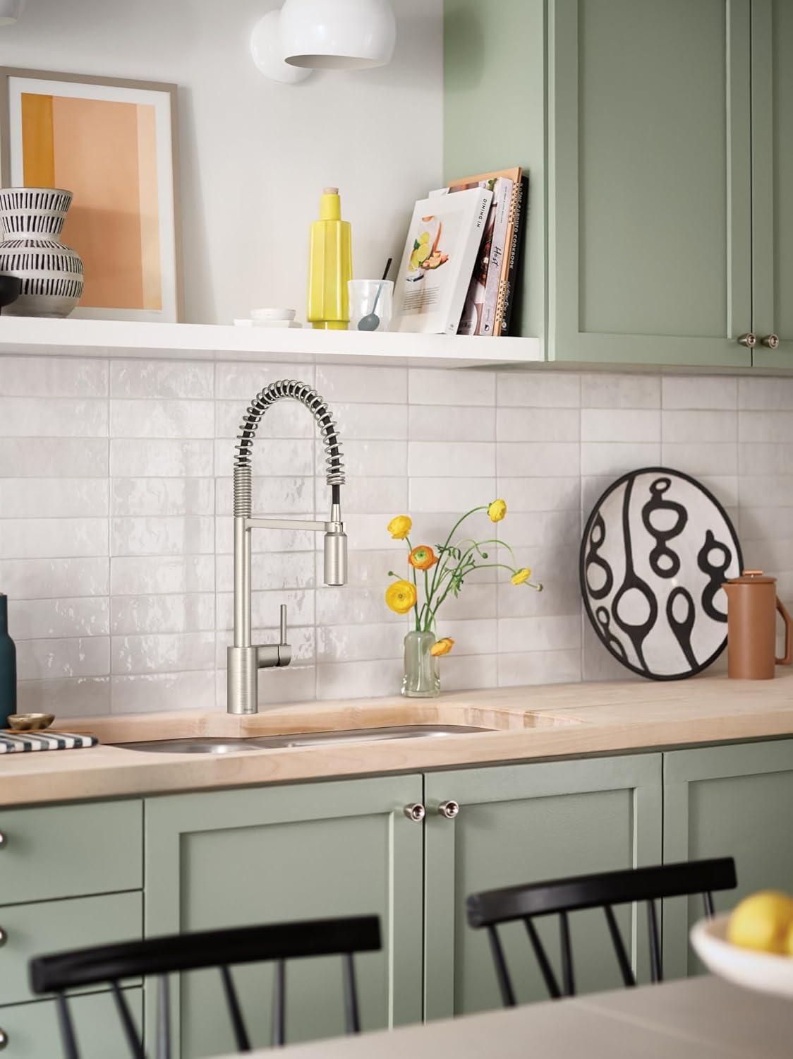 Moen Align MotionSense Wave Single Handle Spring Pulldown Kitchen Faucet with Power Clean Technology