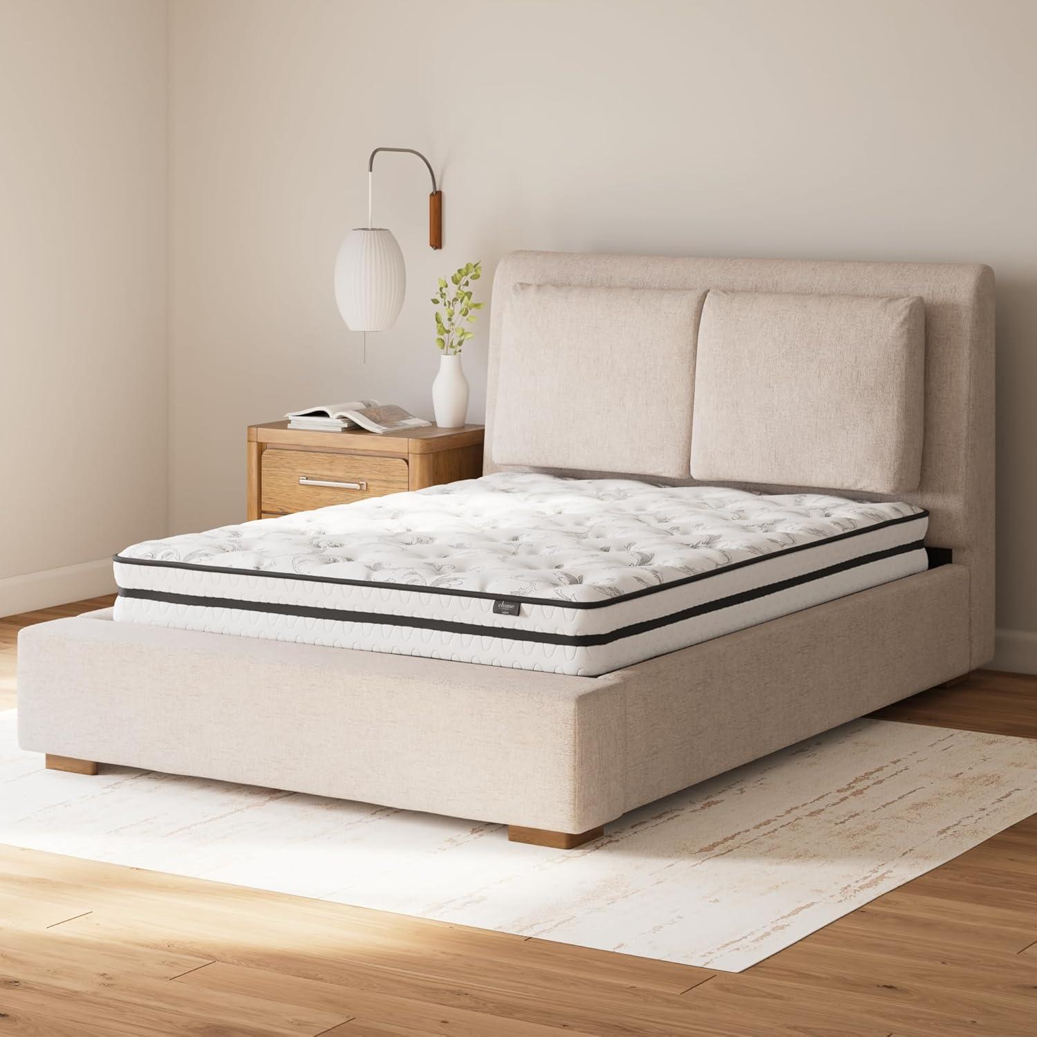 Queen White Innerspring Gel Memory Foam Mattress