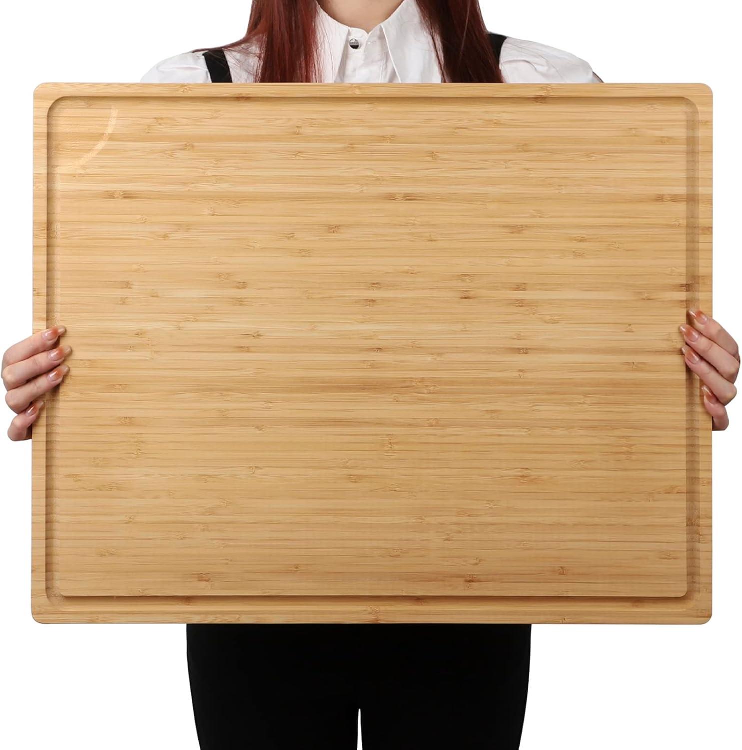 Extra Large Bamboo Cutting Board with Juice Groove