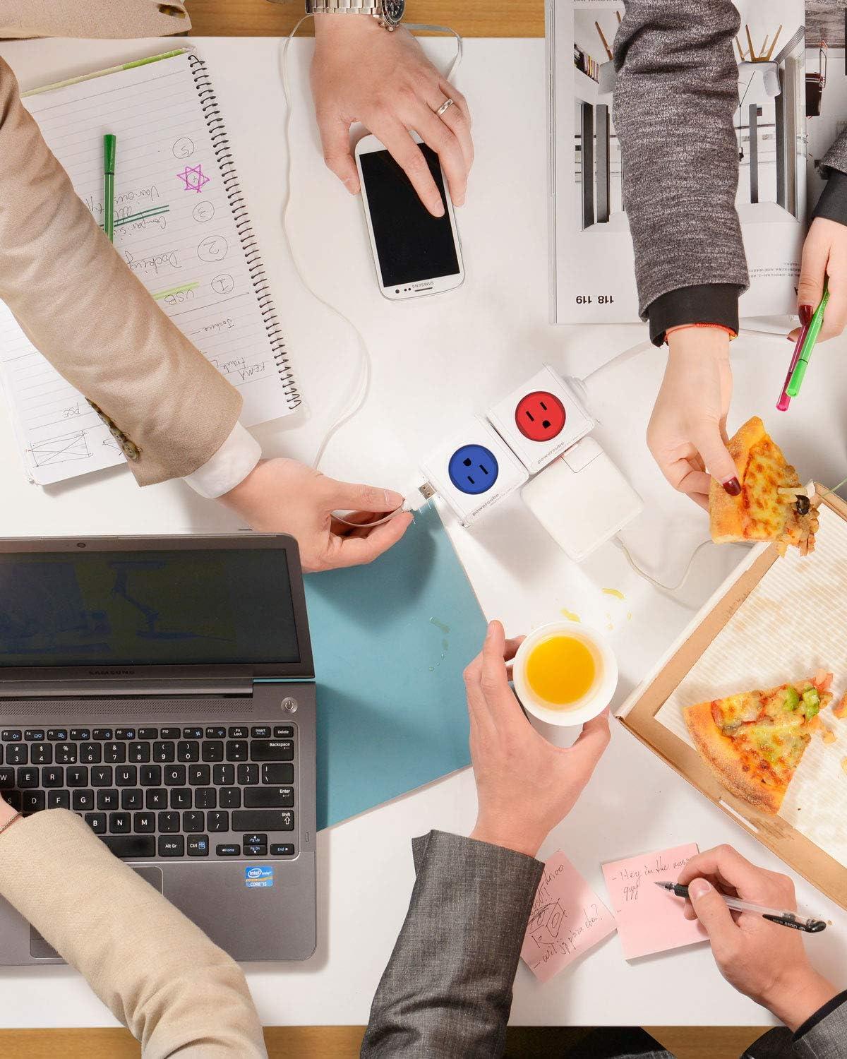 Power Cube Accessory 4424GY/USORPC 4-Outlet Extended USB Power Bar 10ft Grey Electronic Consumer Electronics