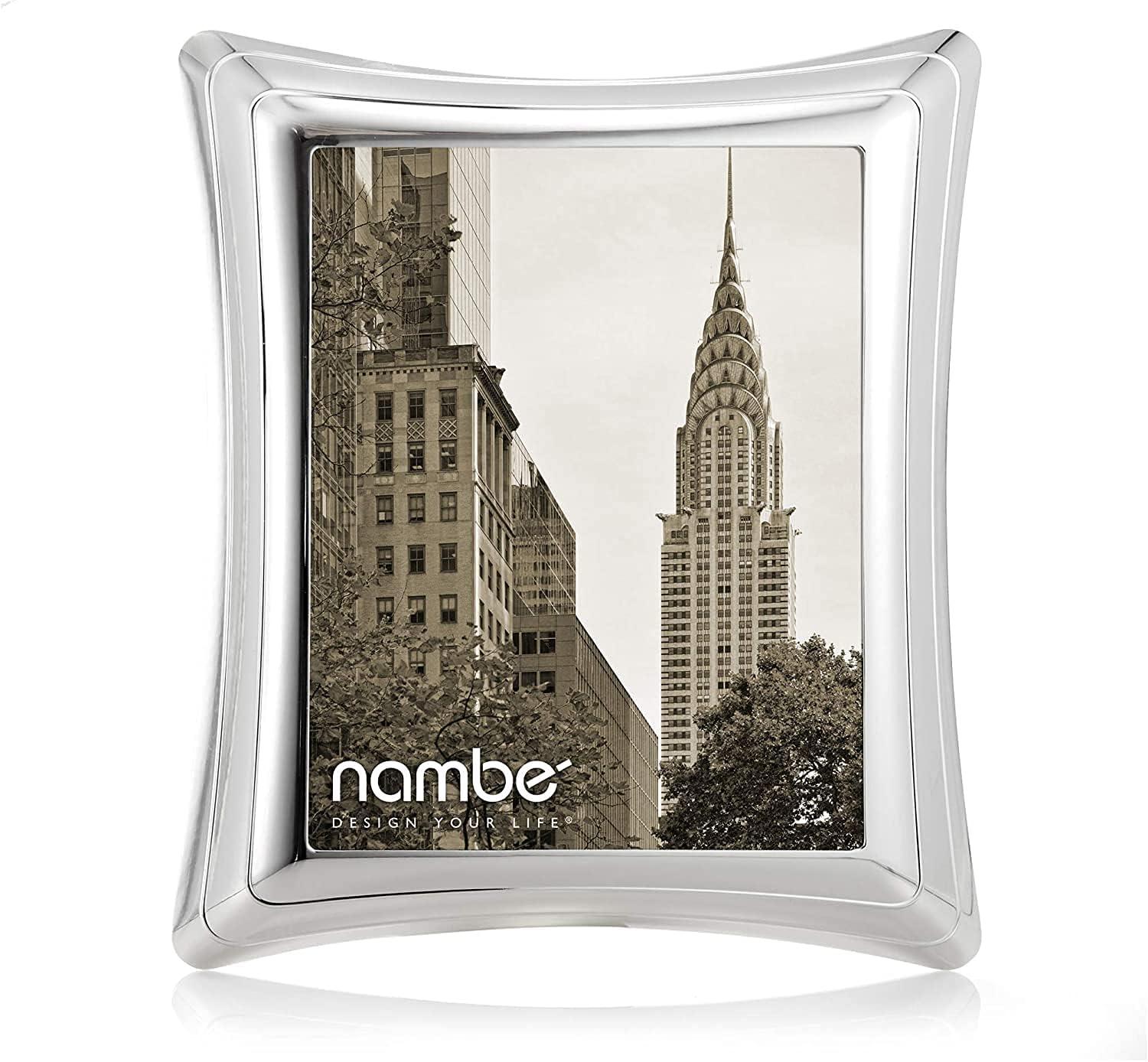 Nambe Portal Picture Frame Holds One 8 x 10 Photo - Silver