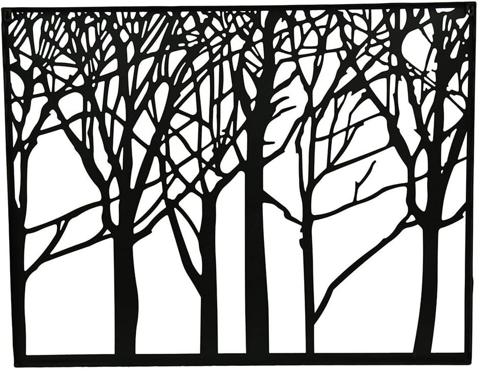 DecMode Black Metal Tree Wall Decor