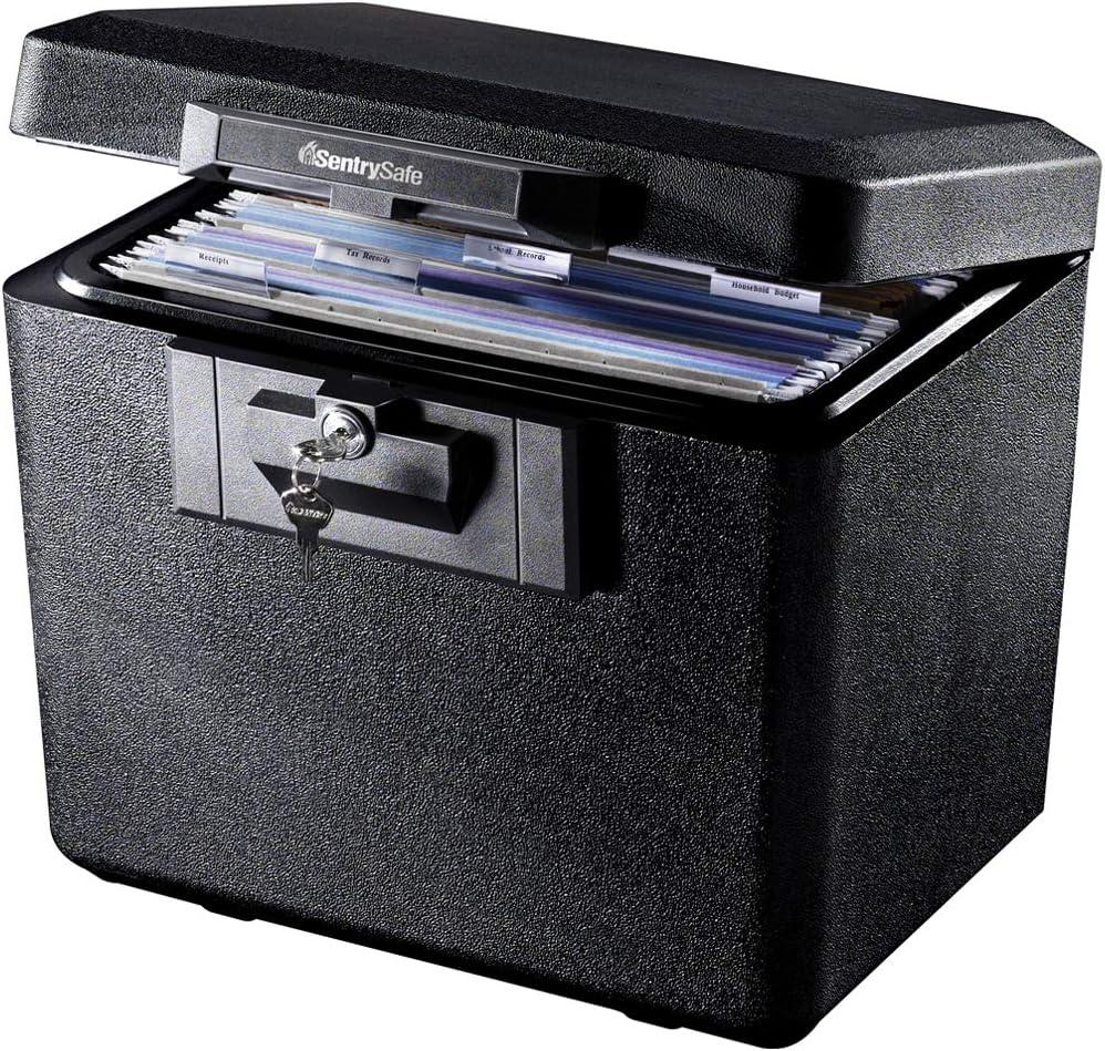 BEACHWATER POOL & SPA, LLC Fireproof Document Box With Key Lock, Safe Secures Files And Documents For Home Or Office