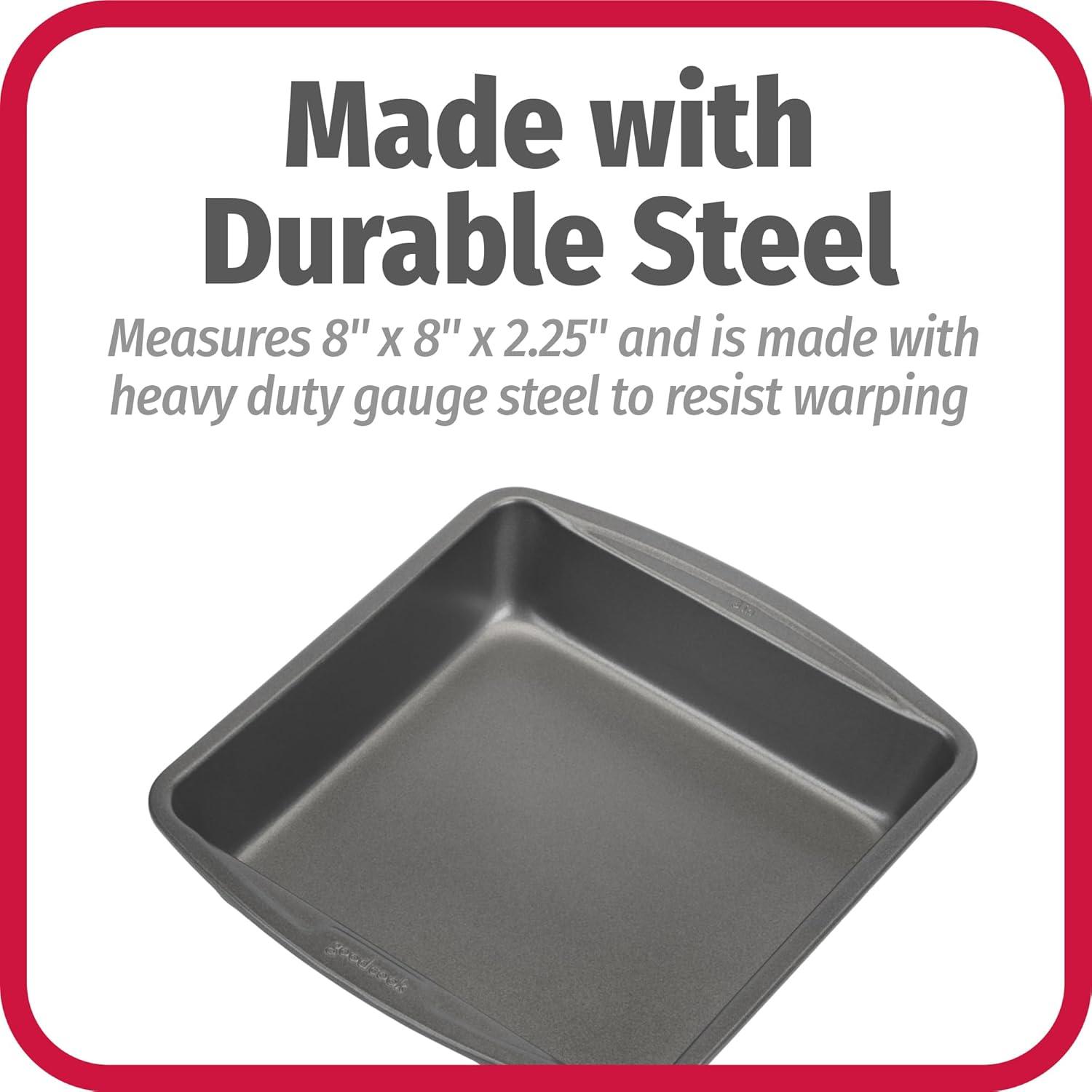 Good Cook 8 in. W X 8 in. L Cake Pan Gray 1 pk