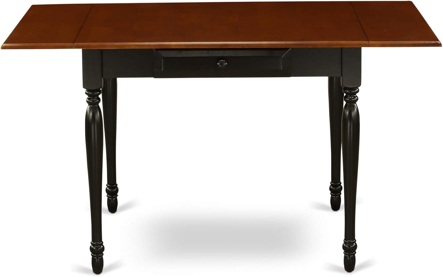 East West Furniture Monza Rectangular Wood Dining Table in Black/Cherry