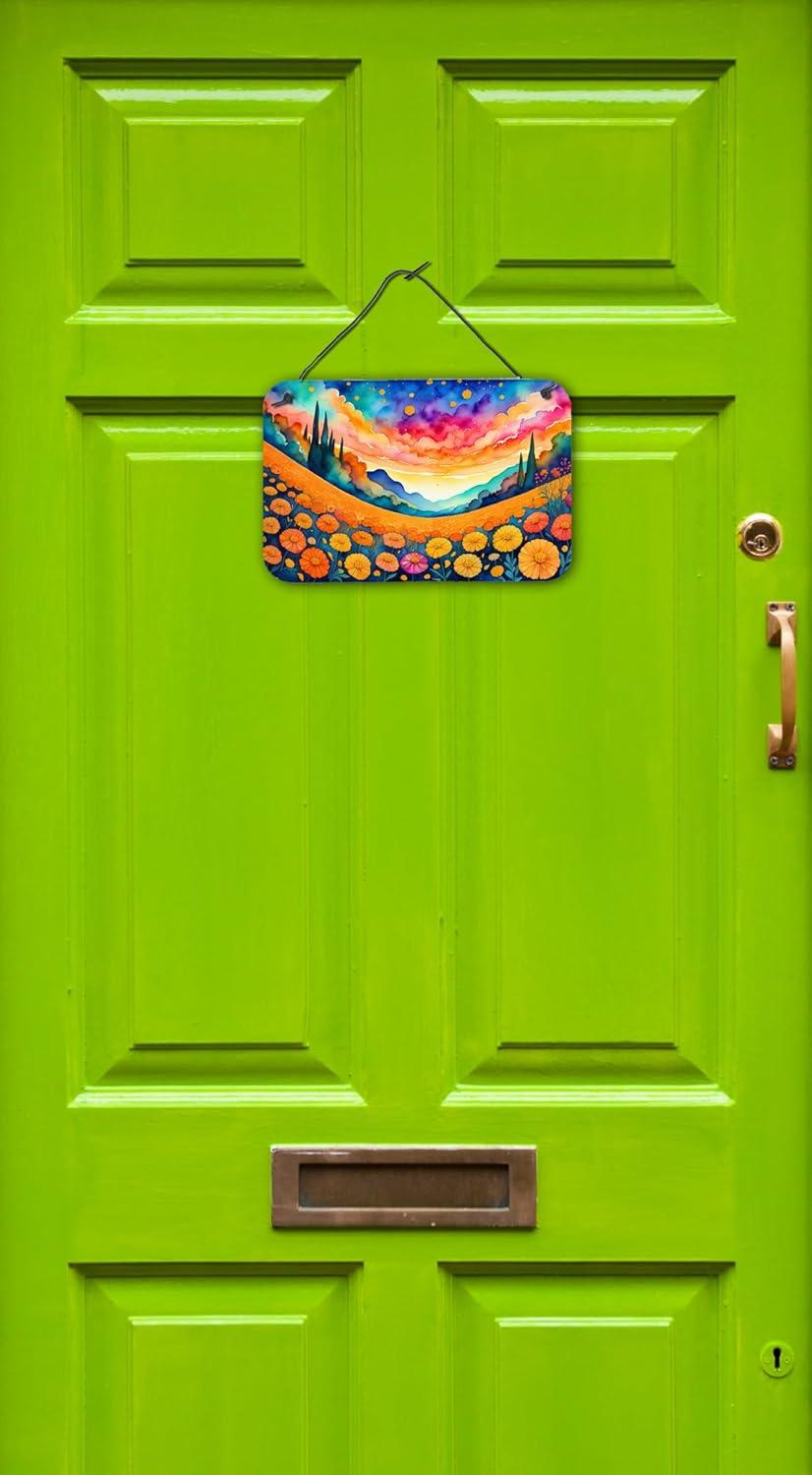 Marigolds in Color Wall or Door Hanging Prints 8 in x 12 in