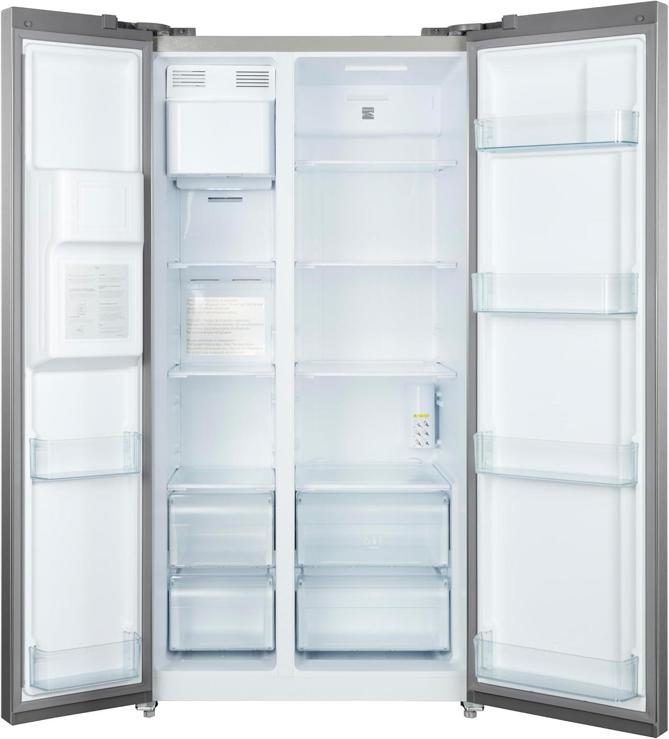 Kenmore 20 Cu. ft. 36-inch Depth Side-by-Side ENERGY STAR® Refrigerator/Freezer, Stainless Steel