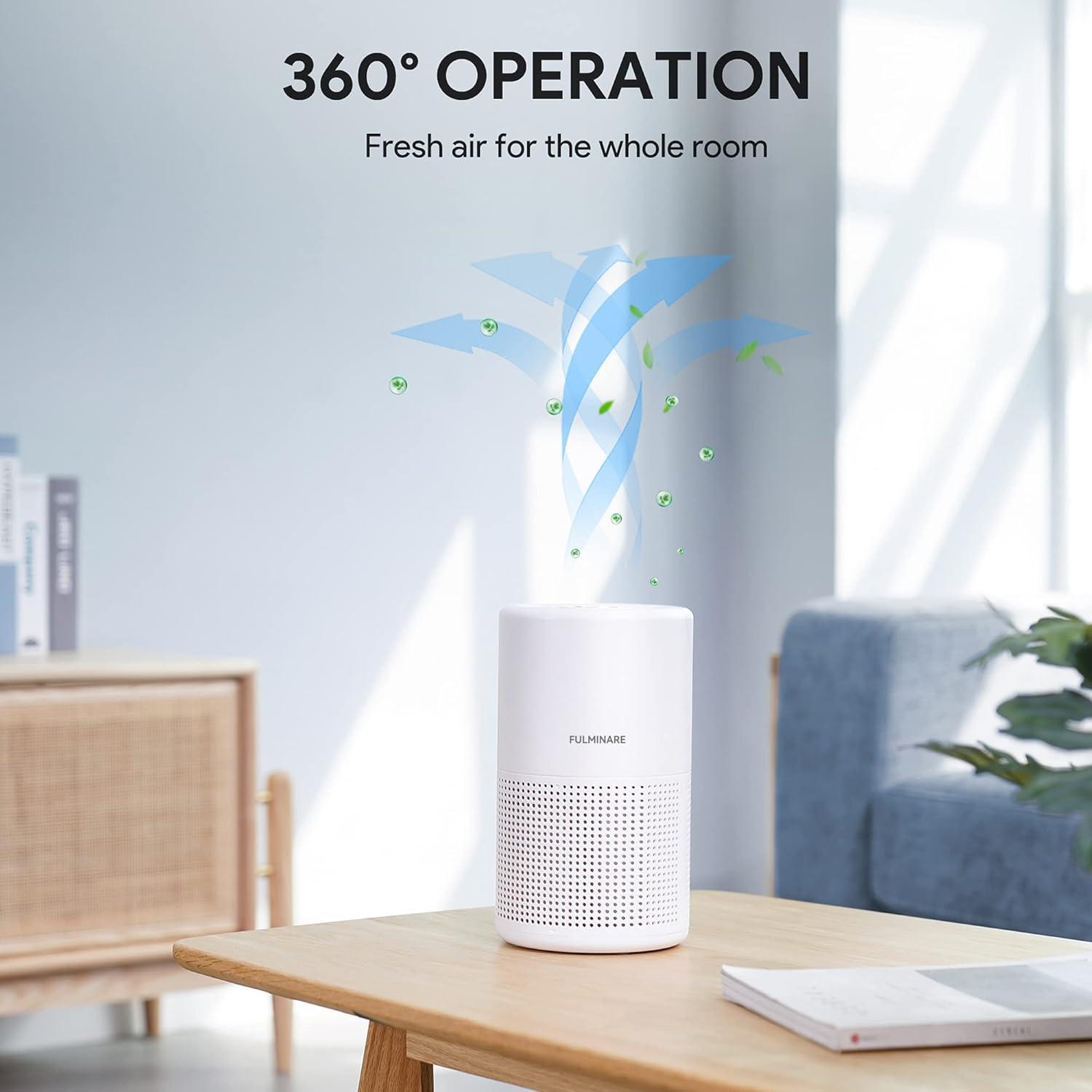 Air Purifiers for Bedroom,  H13 True HEPA Air Filter, Quiet Air Cleaner With Night Light,Portable Small Air Purifier for Home, Office, Living Room