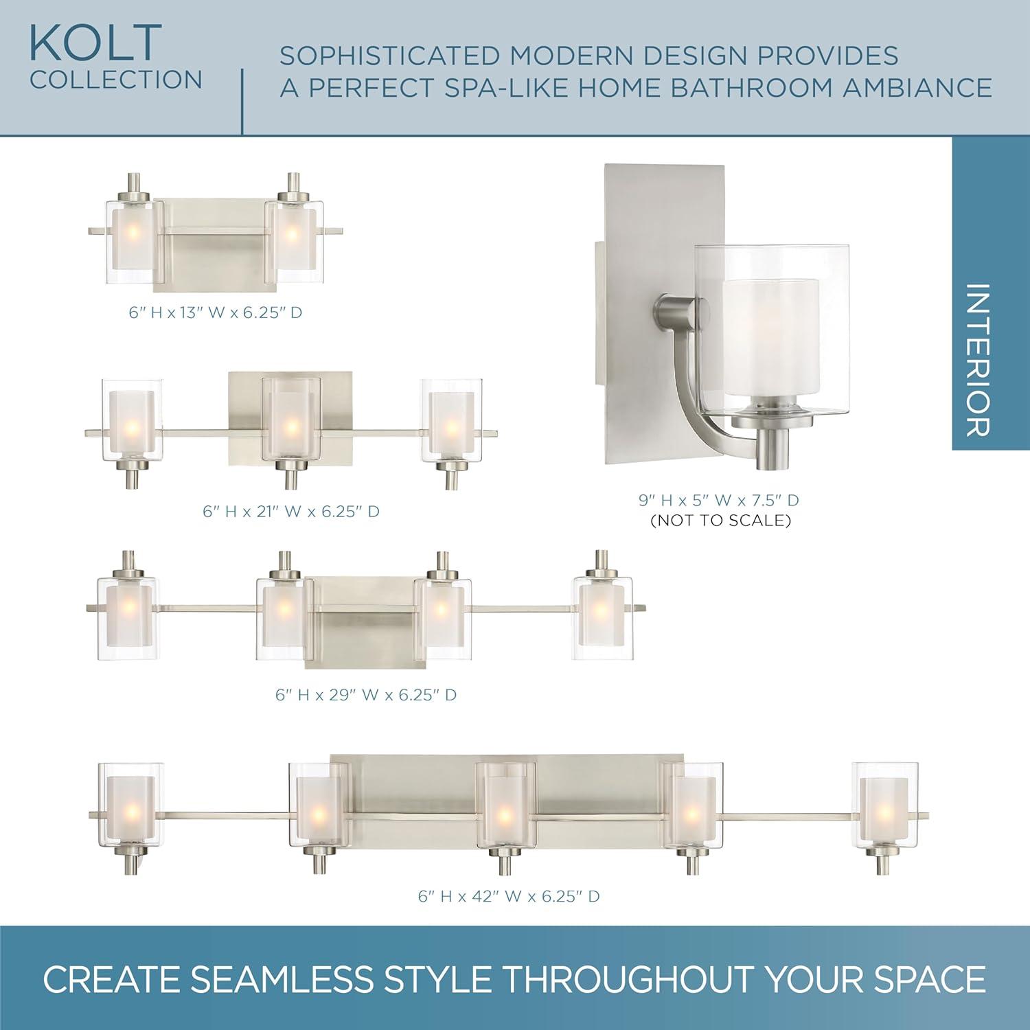 Quoizel KLT8603BNLED Kolt 3-Light Bath in Brushed Nickel